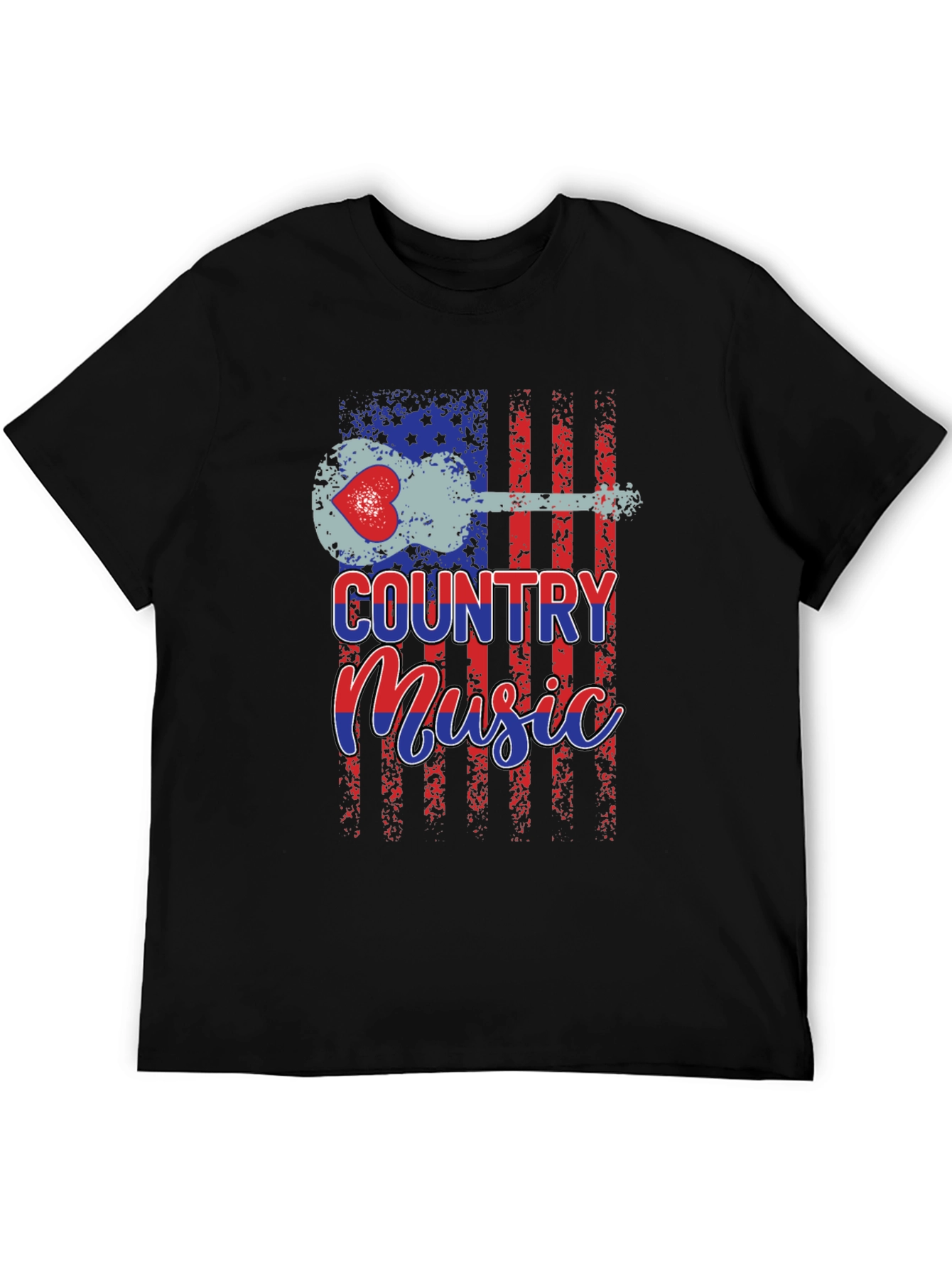 Country Music American Flag Graphic T-Shirt