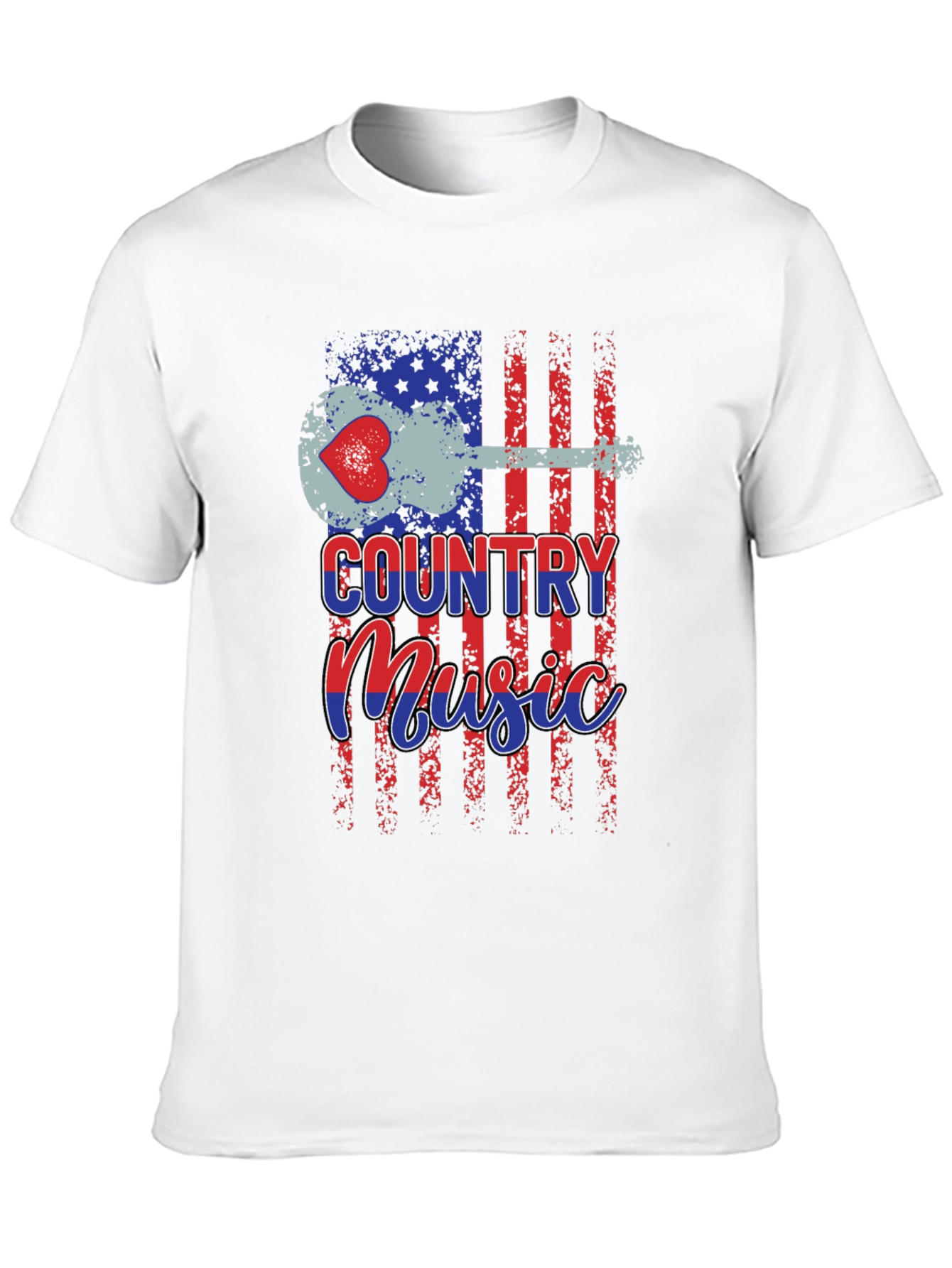 Country Music American Flag Graphic T-Shirt