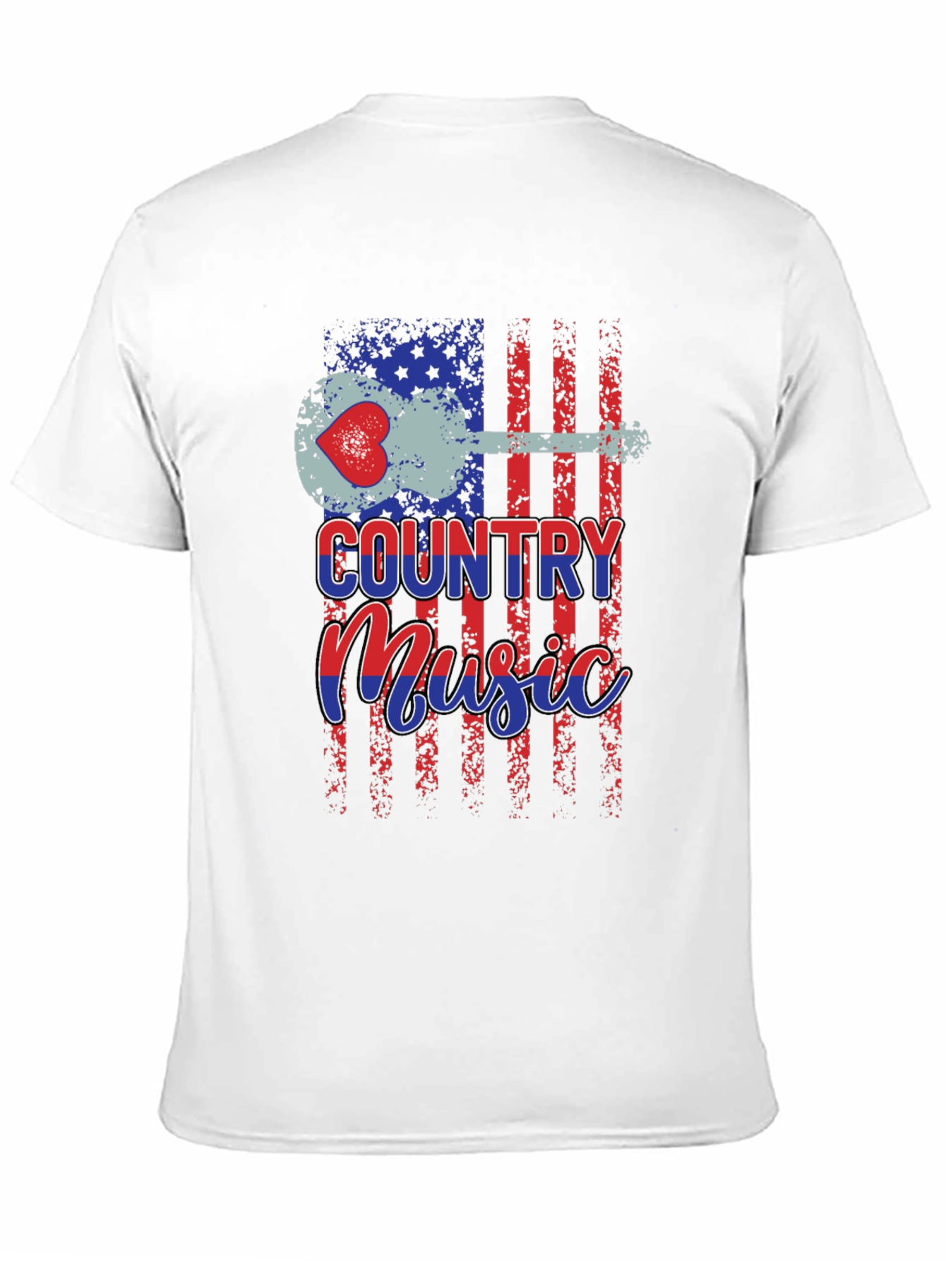 Country Music American Flag Graphic T-Shirt
