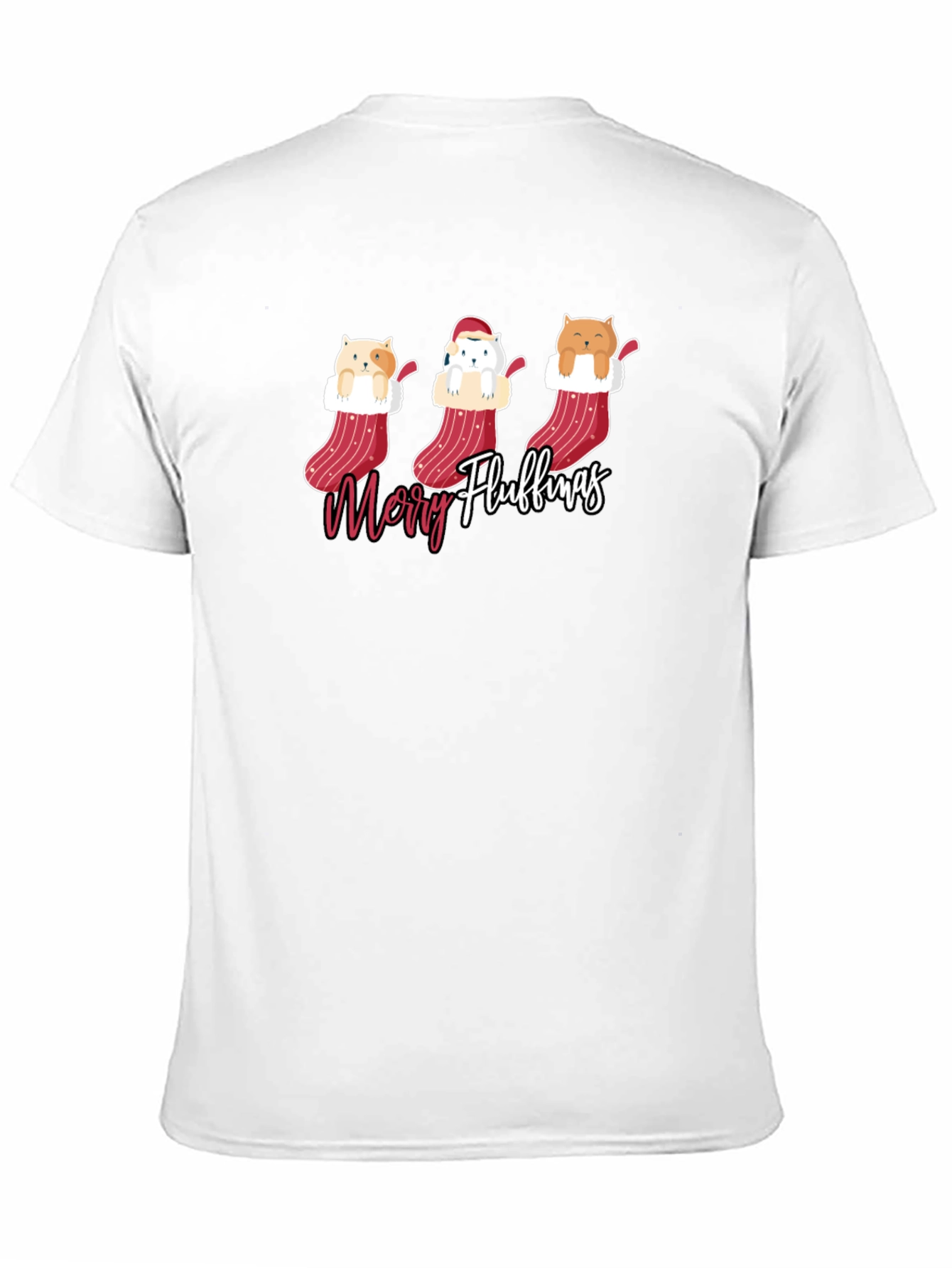 Merry Fluffmas Cat Christmas T-Shirt