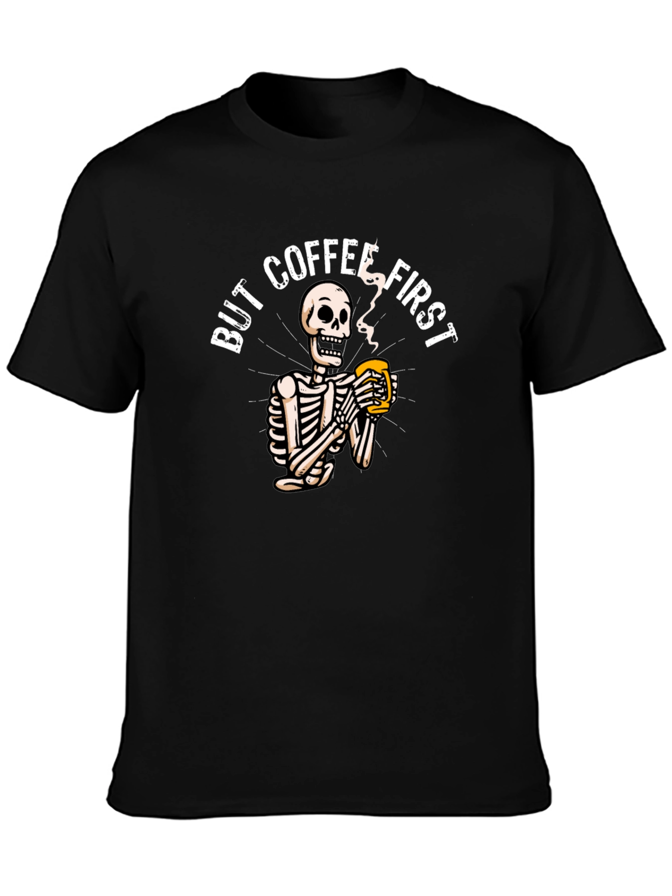 But Coffee First Skeleton Graphic Tee