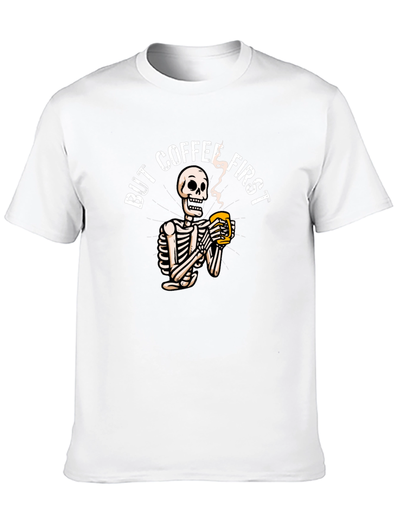 But Coffee First Skeleton Graphic Tee