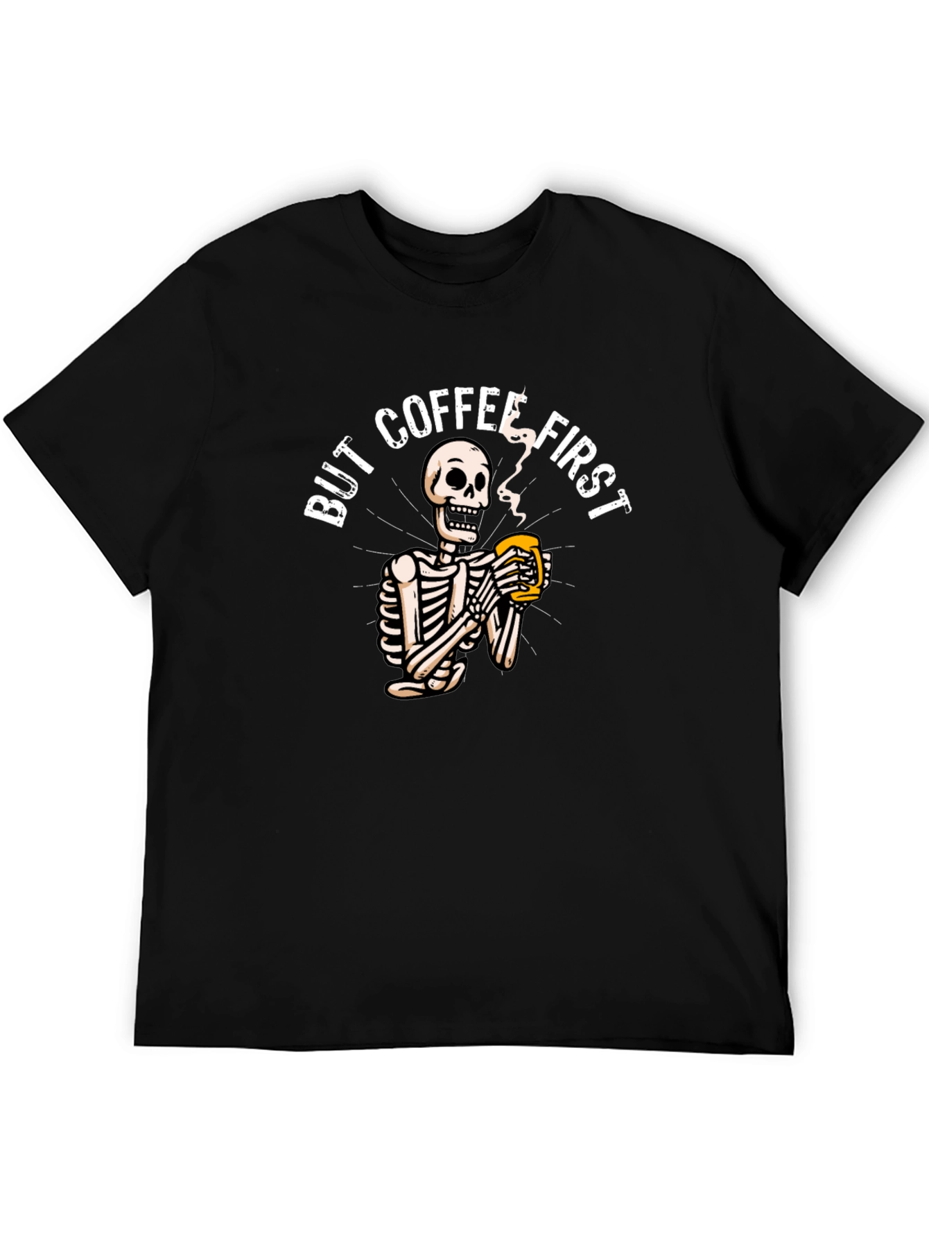But Coffee First Skeleton Graphic Tee