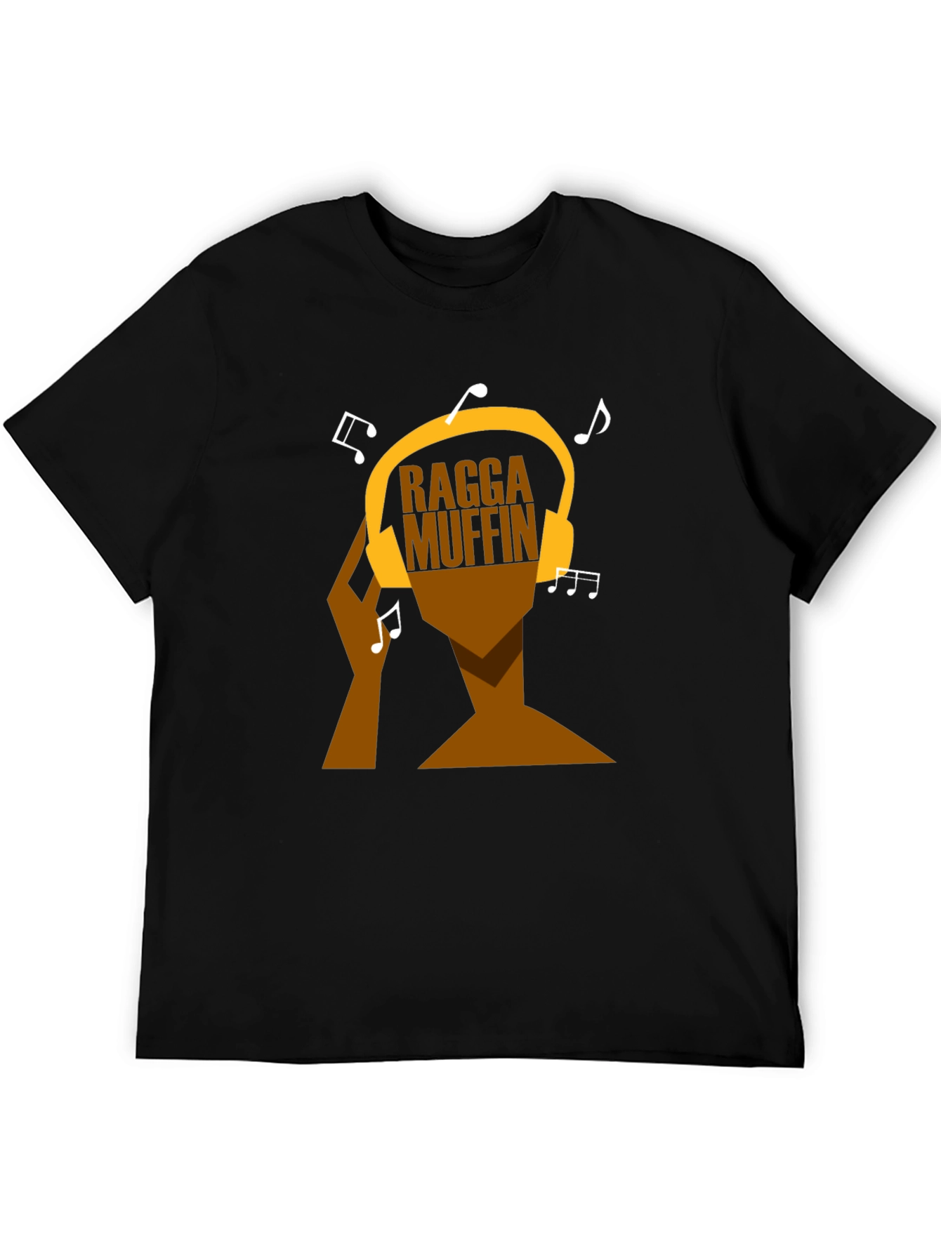 Ragga Muffin Graphic Tee - Black Cotton T-Shirt