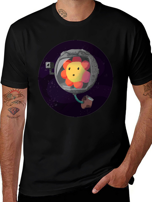 Cosmic Bloom Tee - Flower Astronaut T-Shirt