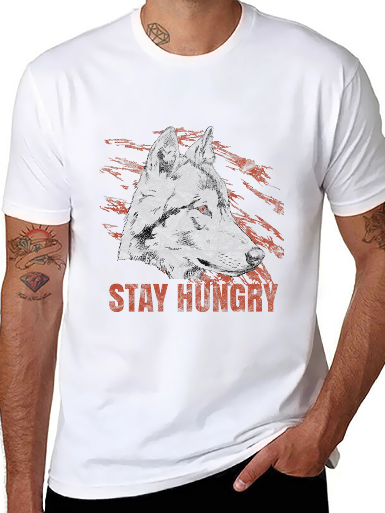 Stay Hungry Wolf Graphic Tee