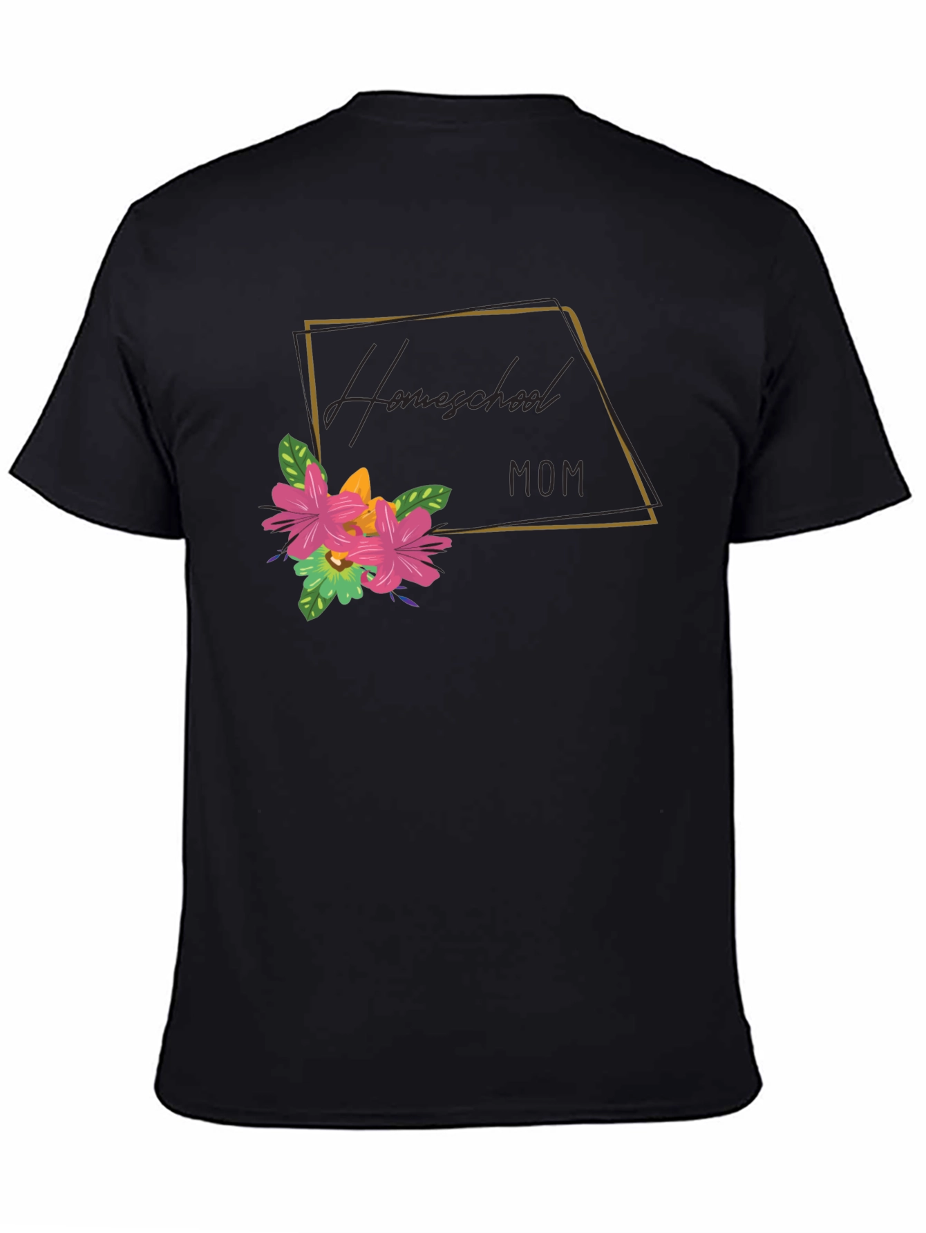 Homeschool Mom Floral Graphic Tee - Soft Cotton