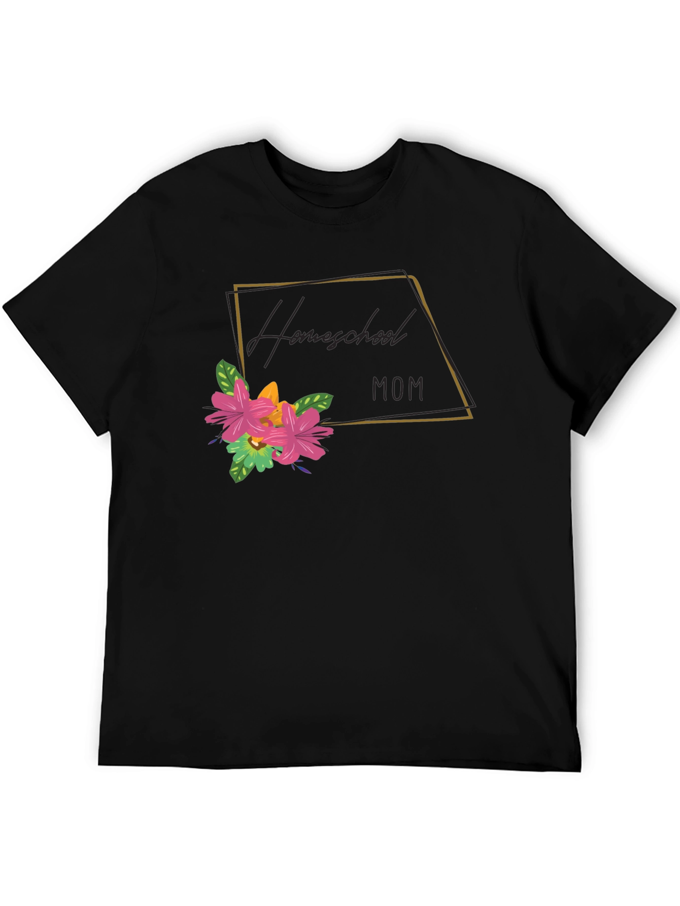 Homeschool Mom Floral Graphic Tee - Soft Cotton