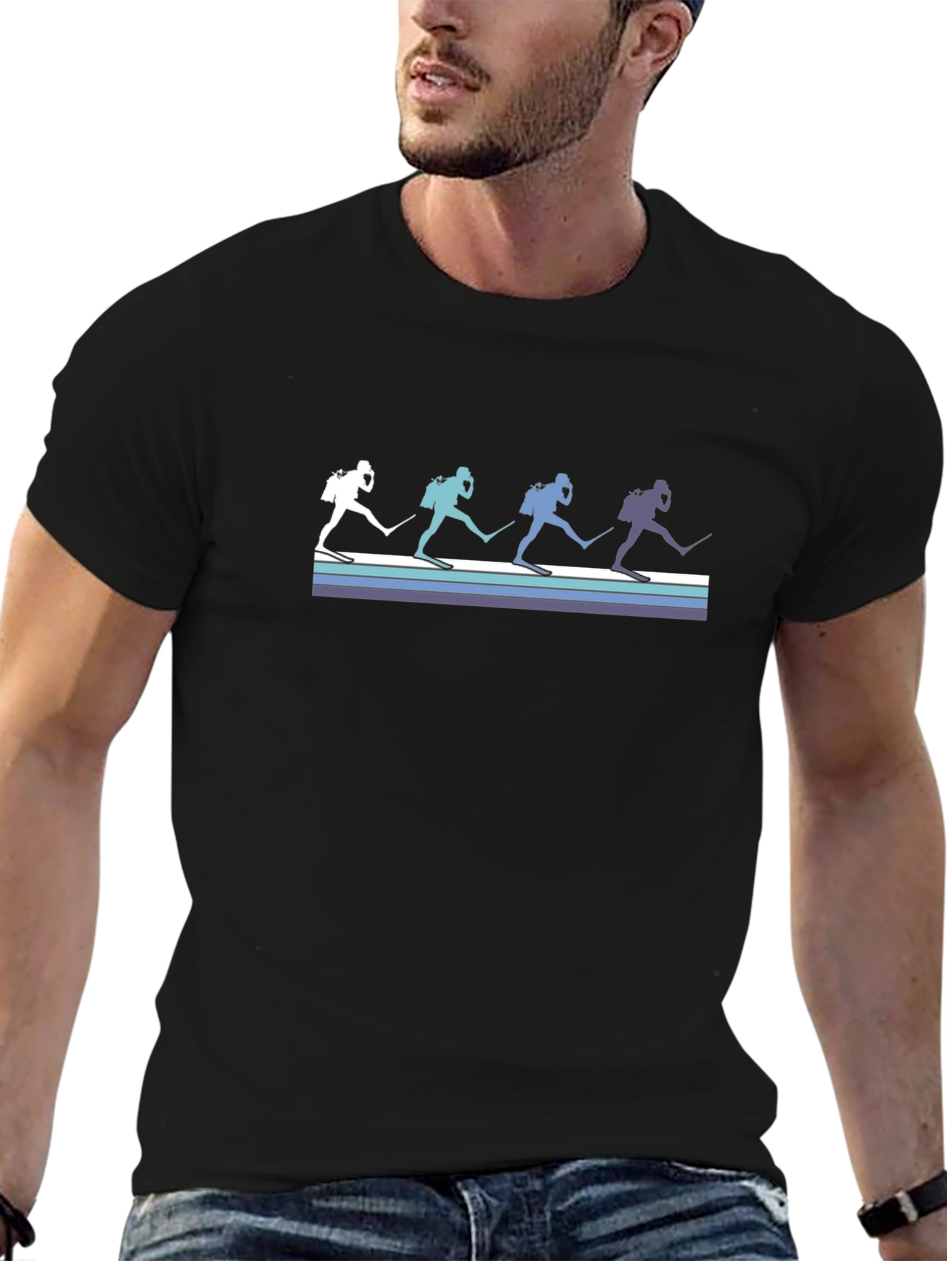 Retro Scuba Diver Graphic Tee - Black