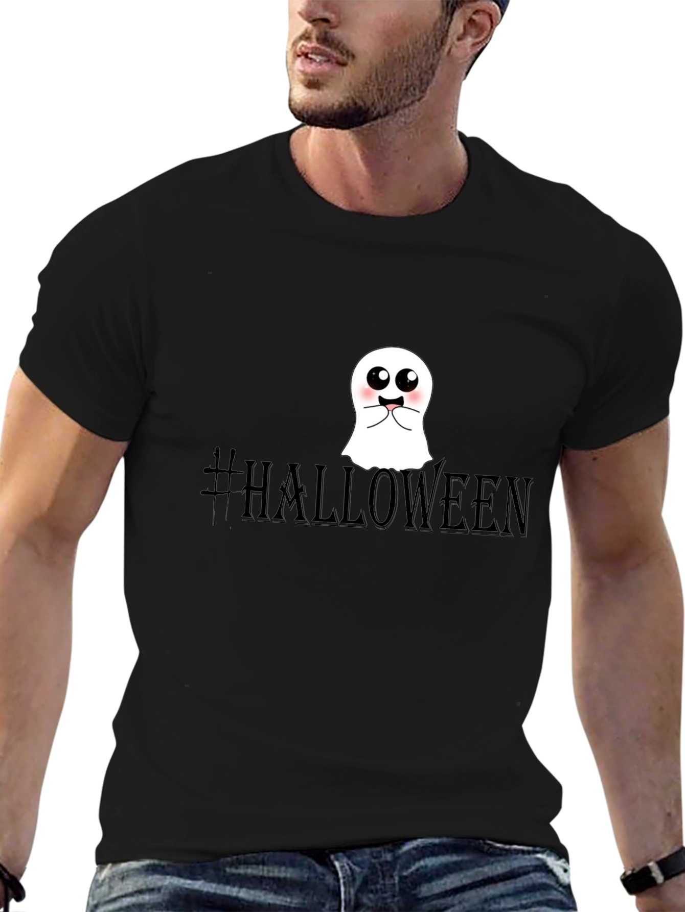 Halloween Ghost T-Shirt - Spooky & Cute
