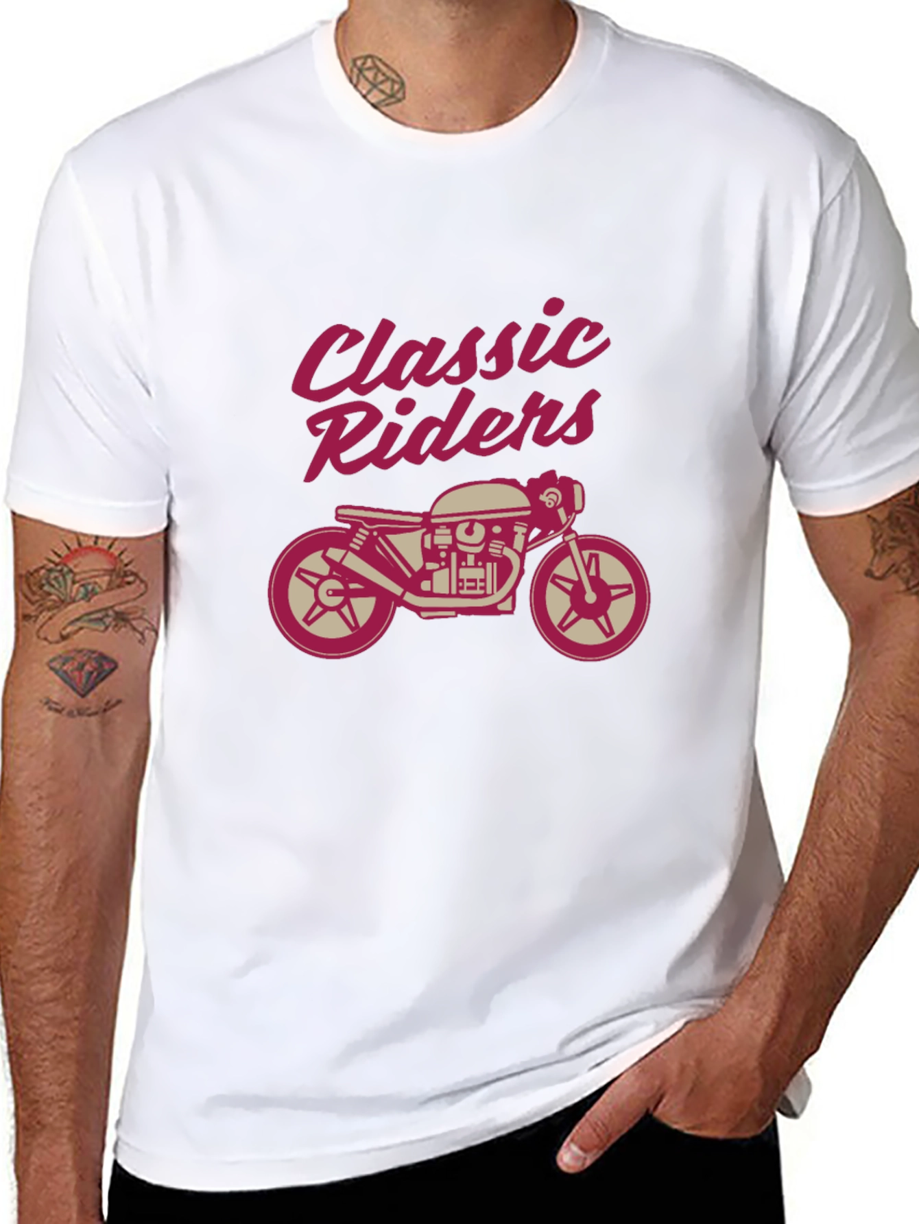 Classic Riders Graphic Tee - Motorcycle Design