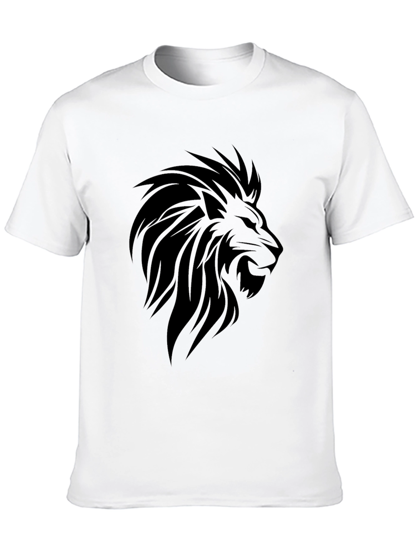 Lion Head Graphic Tee - Mens Black T-Shirt