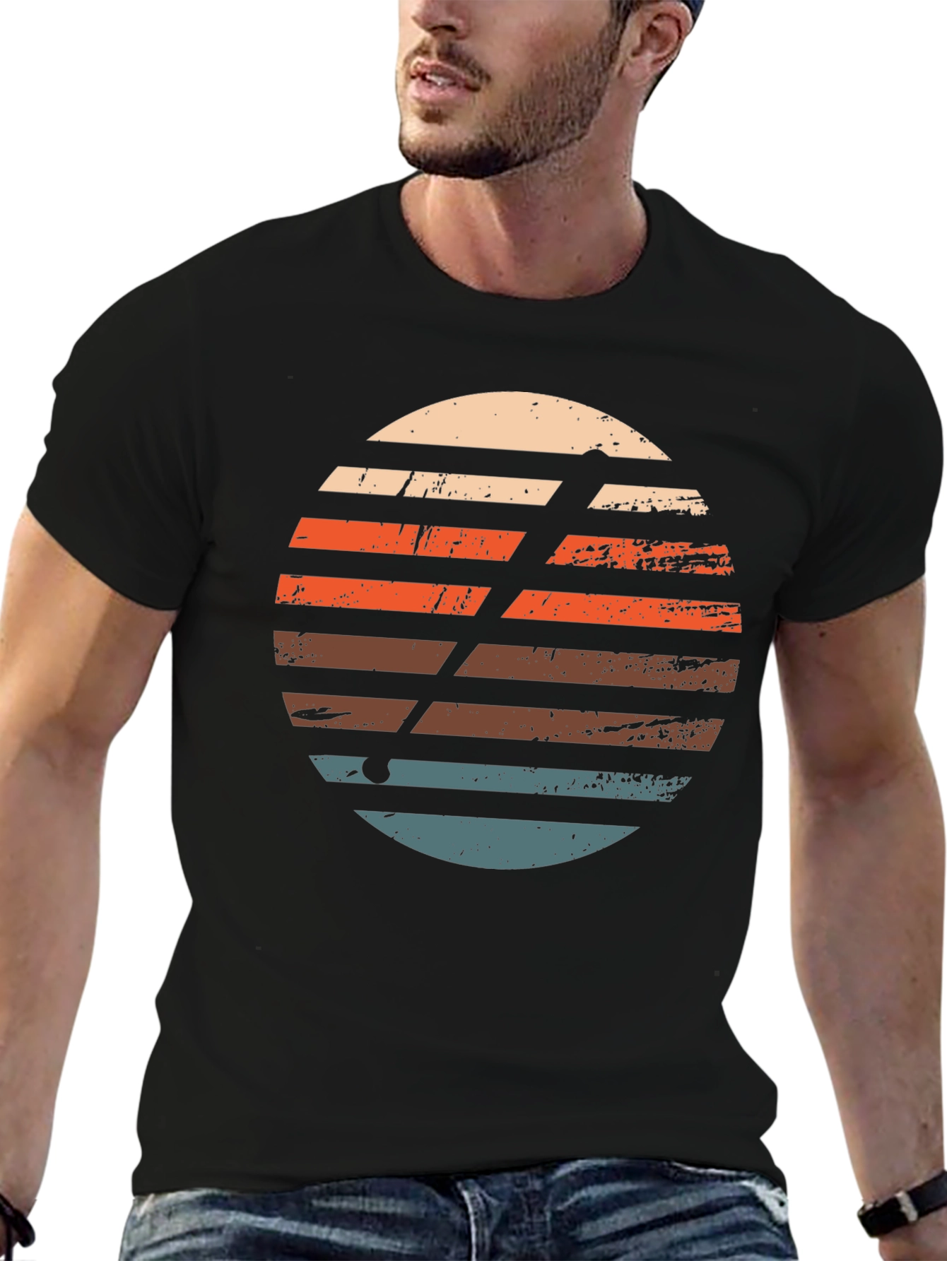 Retro Sunset Golf T-Shirt