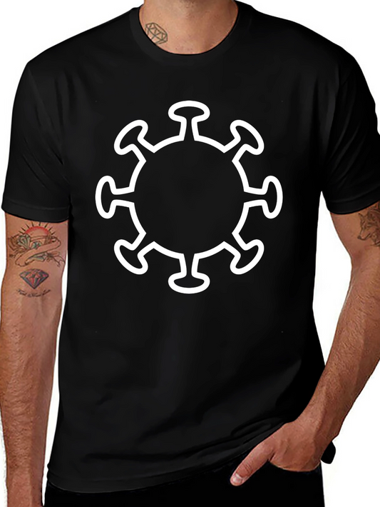 Corona Virus Graphic Tee - Black Cotton T-Shirt