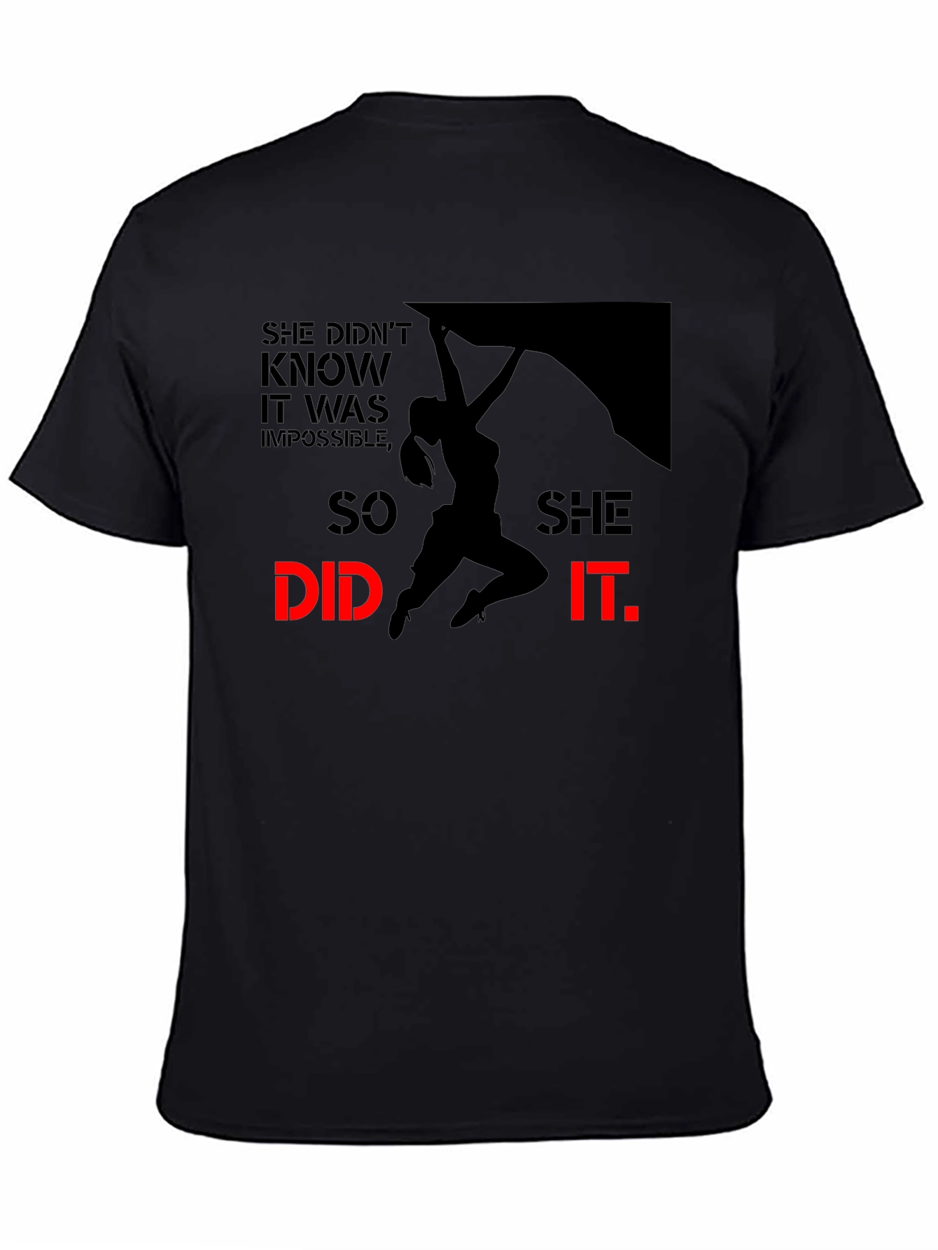 She Did It Rock Climbing T-Shirt