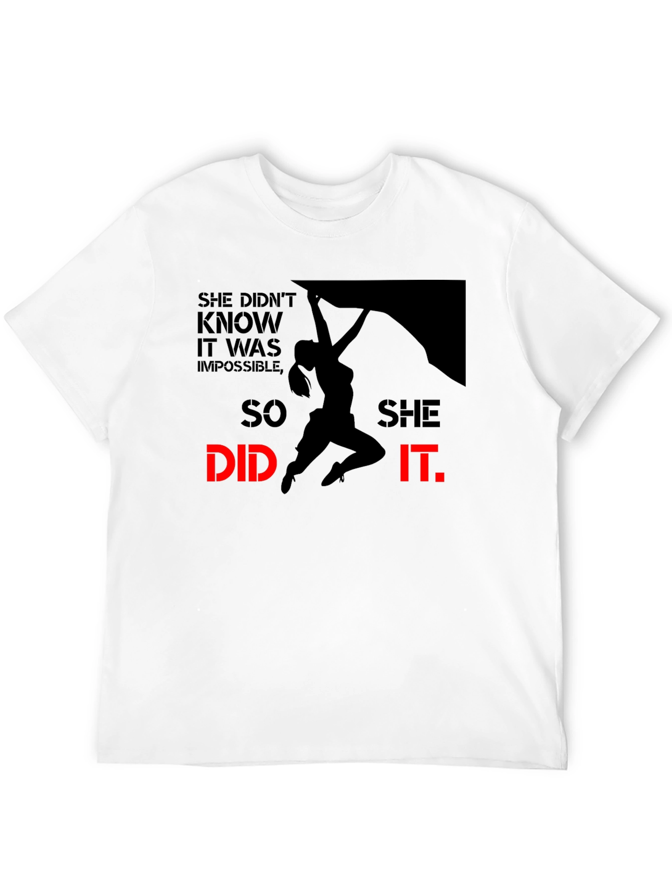 She Did It Rock Climbing T-Shirt