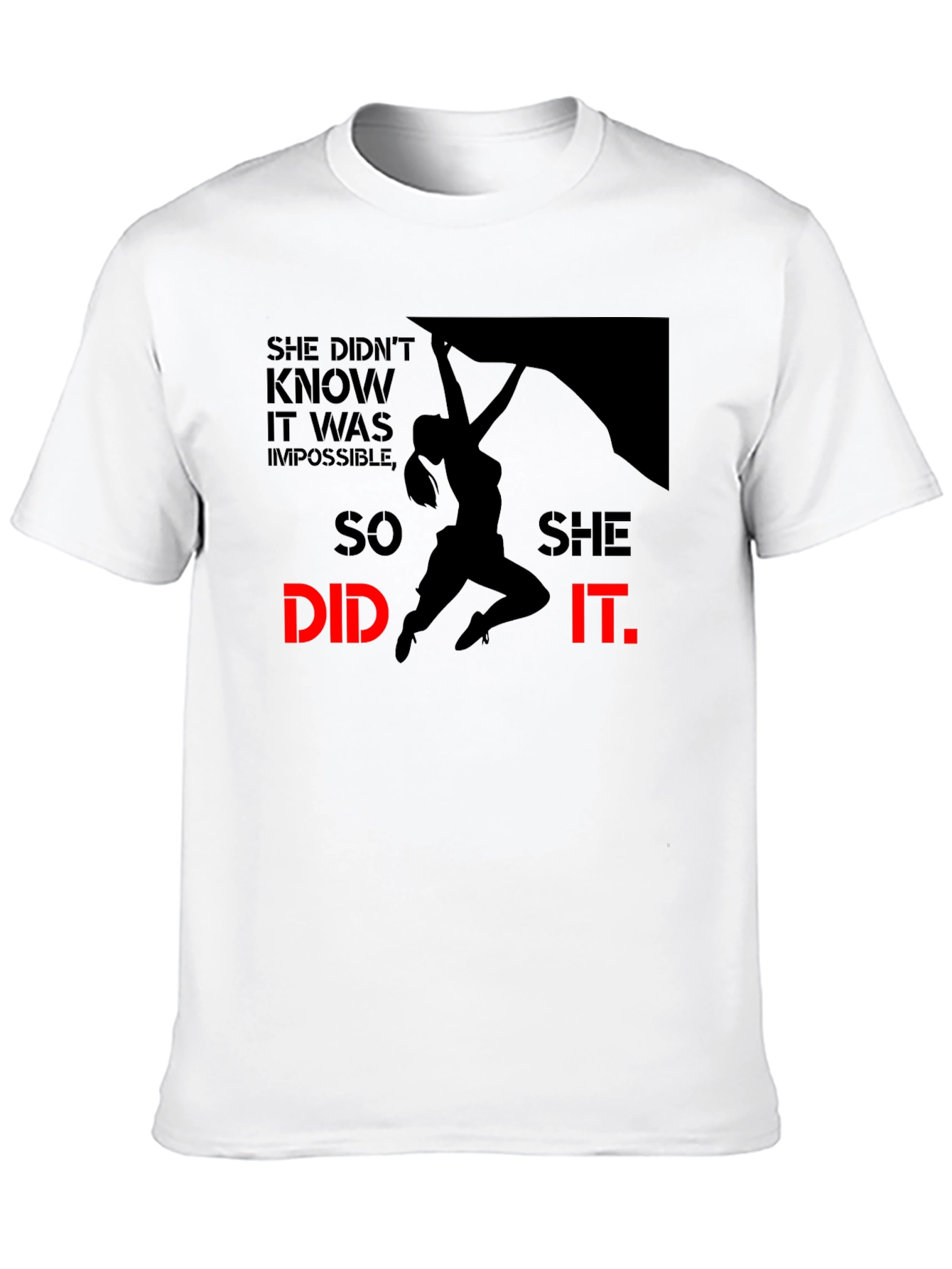 She Did It Rock Climbing T-Shirt