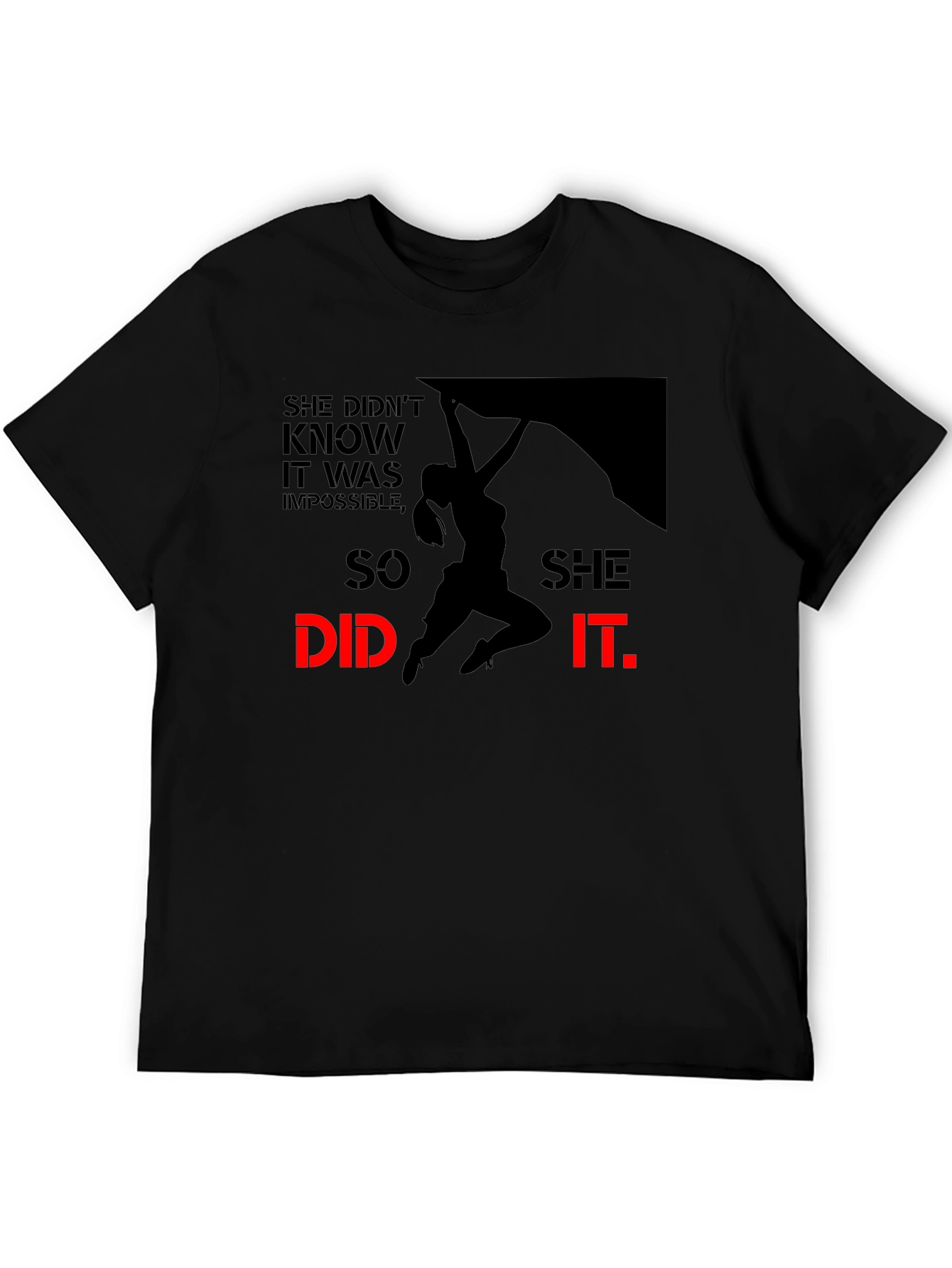 She Did It Rock Climbing T-Shirt