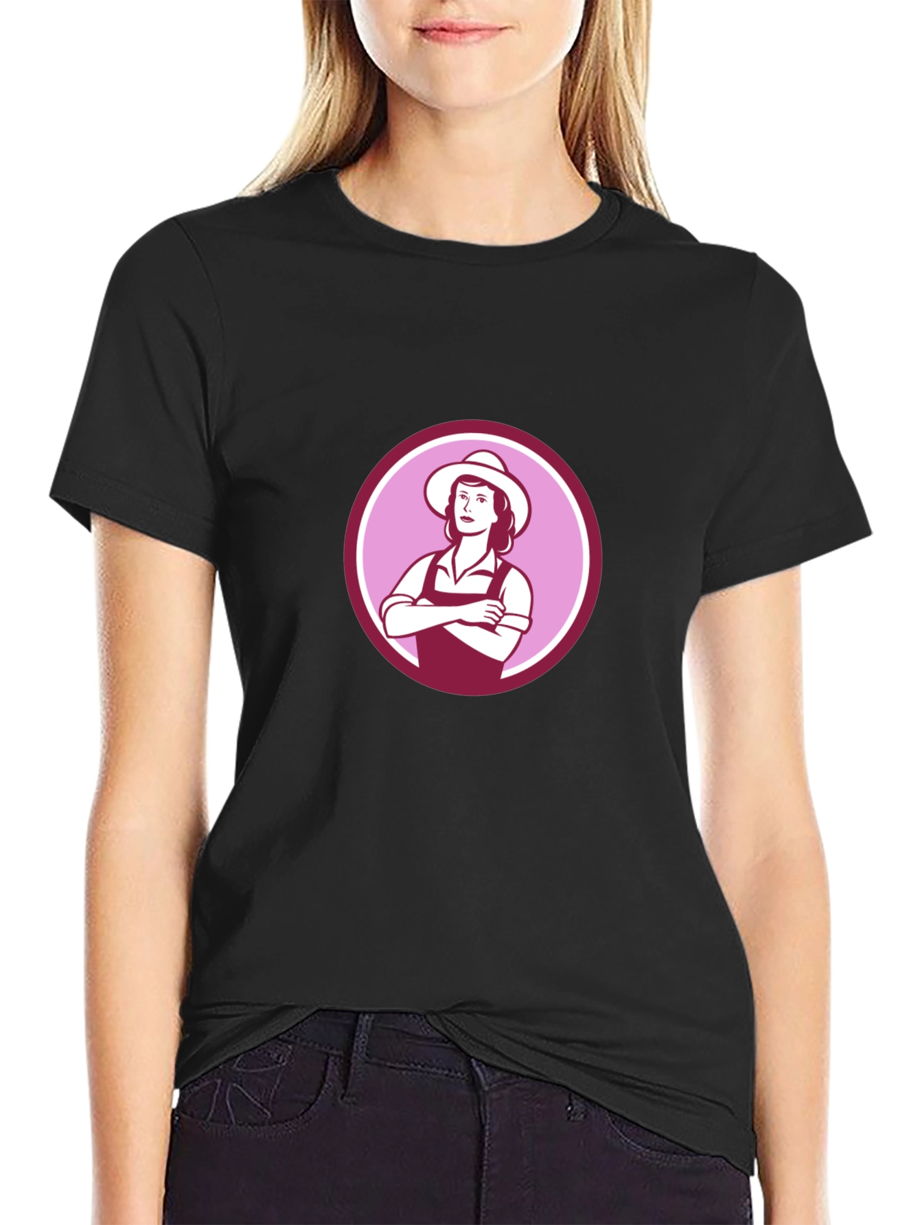 Retro Farmer Girl Graphic Tee