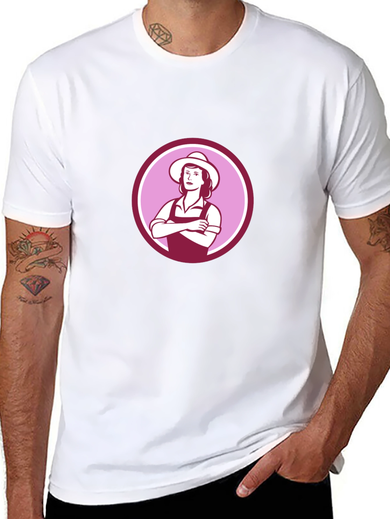 Retro Farmer Girl Graphic Tee