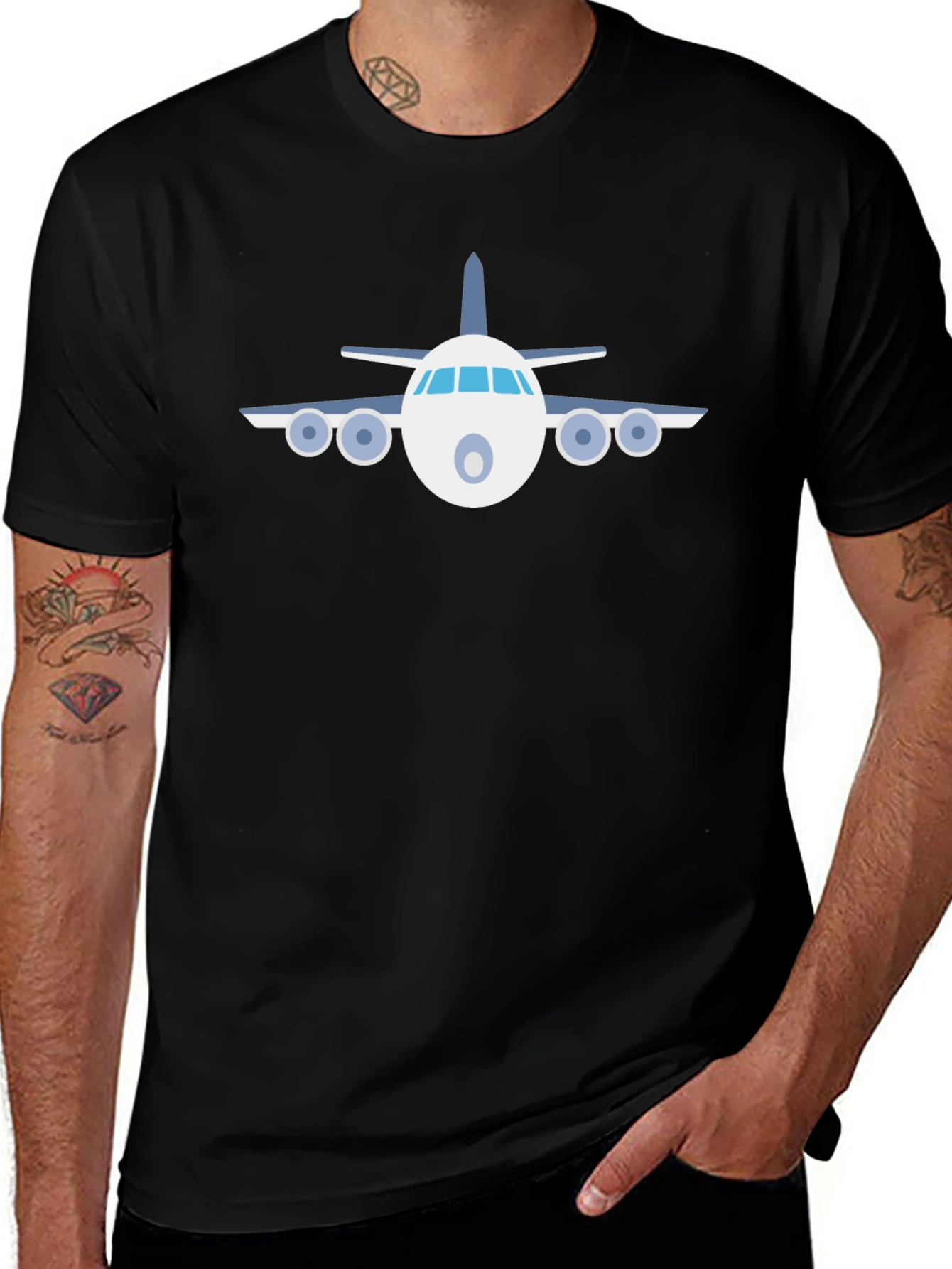 Airplane Graphic Tee - Aviation Lovers T-Shirt