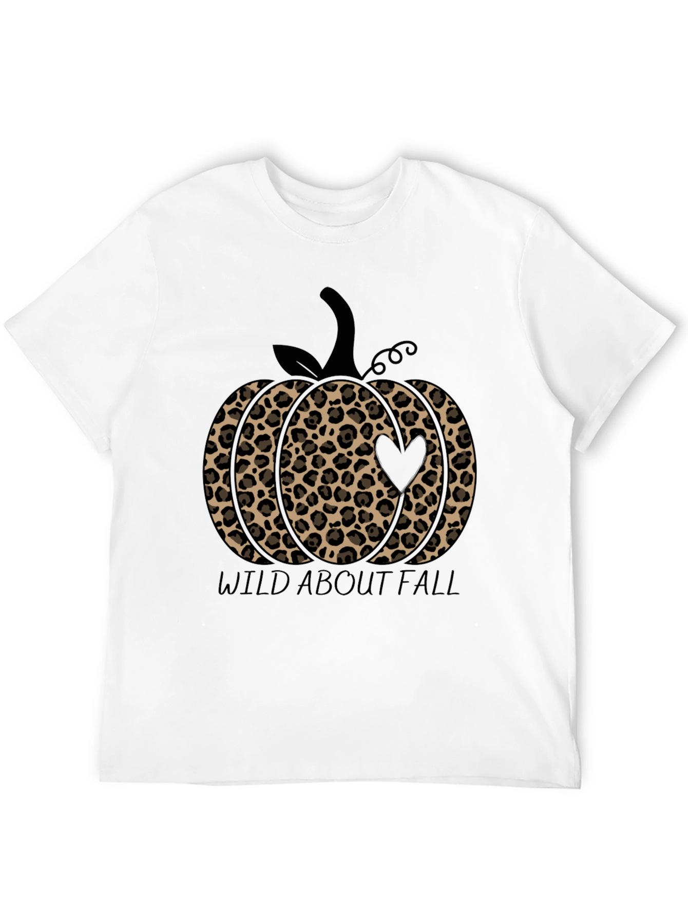 Wild About Fall Leopard Print Pumpkin T-Shirt