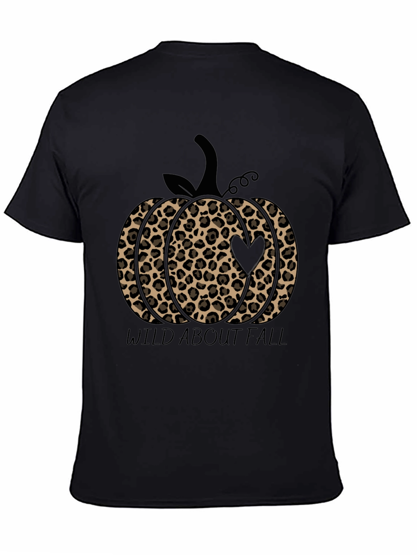 Wild About Fall Leopard Print Pumpkin T-Shirt