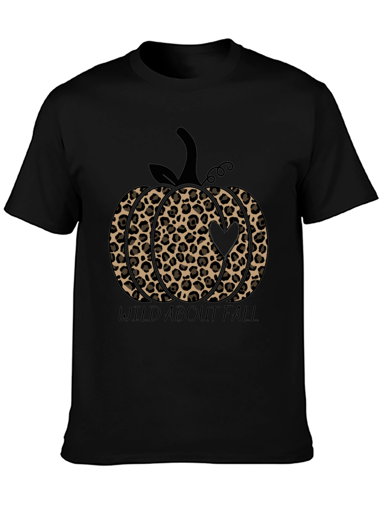 Wild About Fall Leopard Print Pumpkin T-Shirt