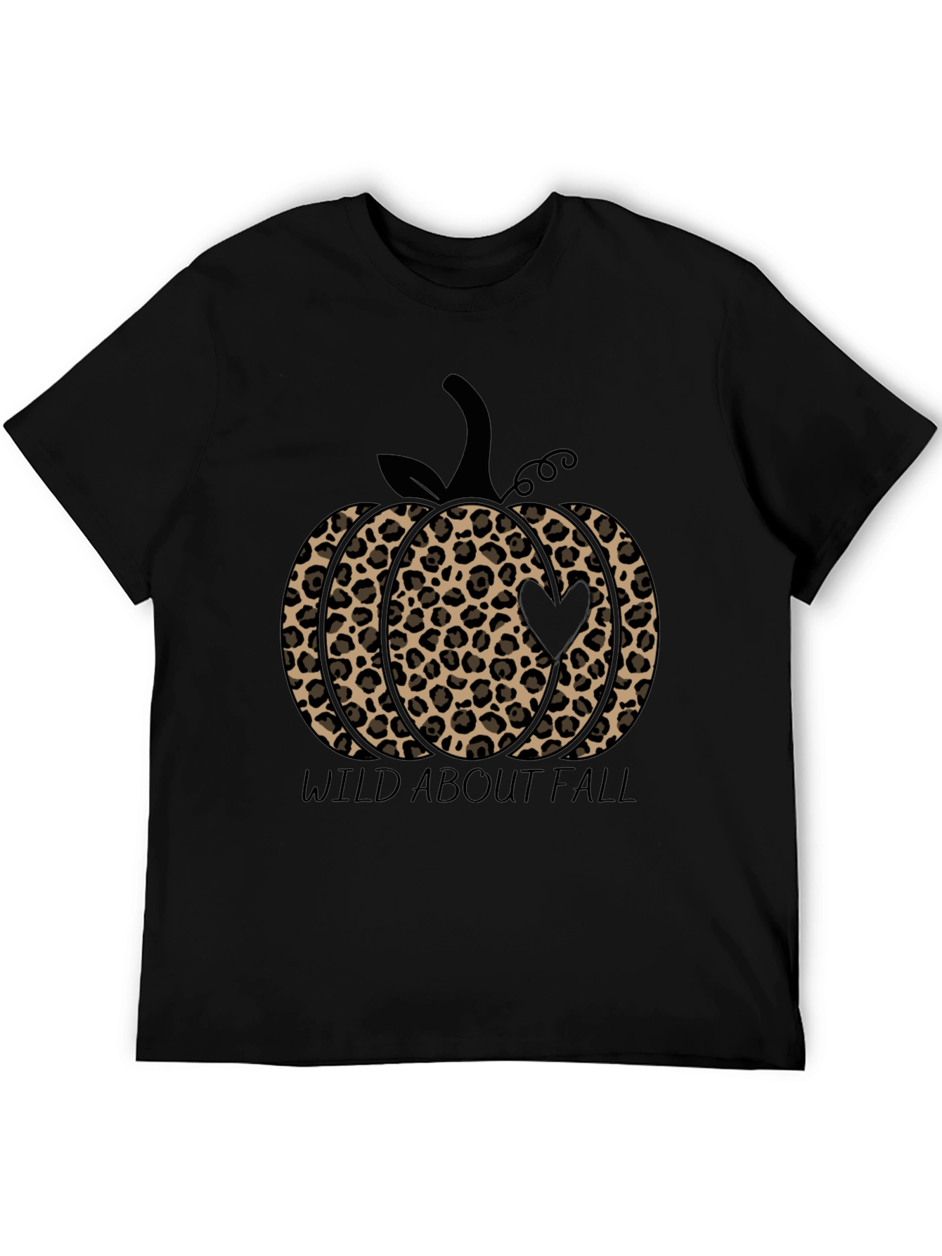 Wild About Fall Leopard Print Pumpkin T-Shirt
