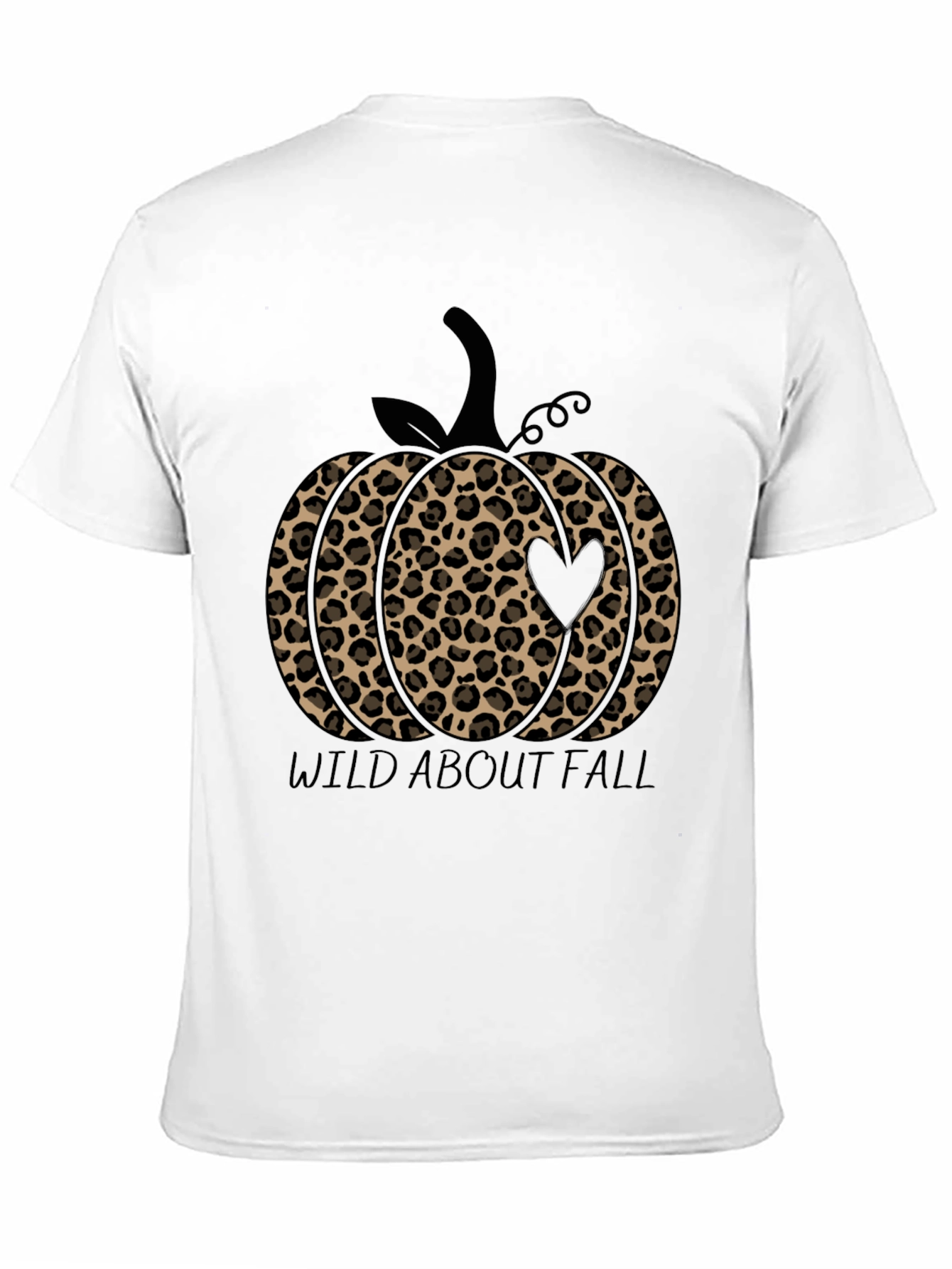 Wild About Fall Leopard Print Pumpkin T-Shirt