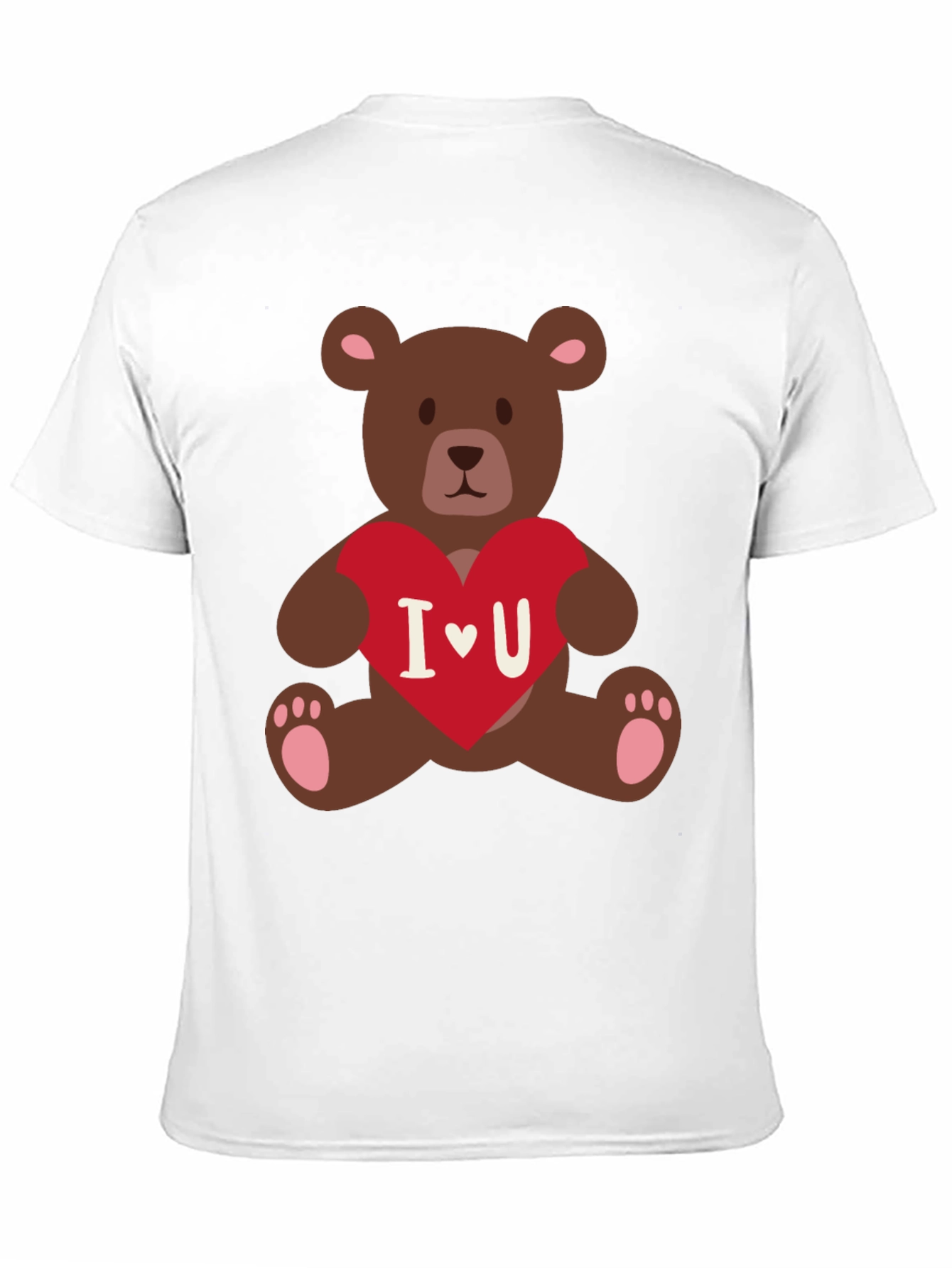 I Heart You Teddy Bear Graphic Tee - Black
