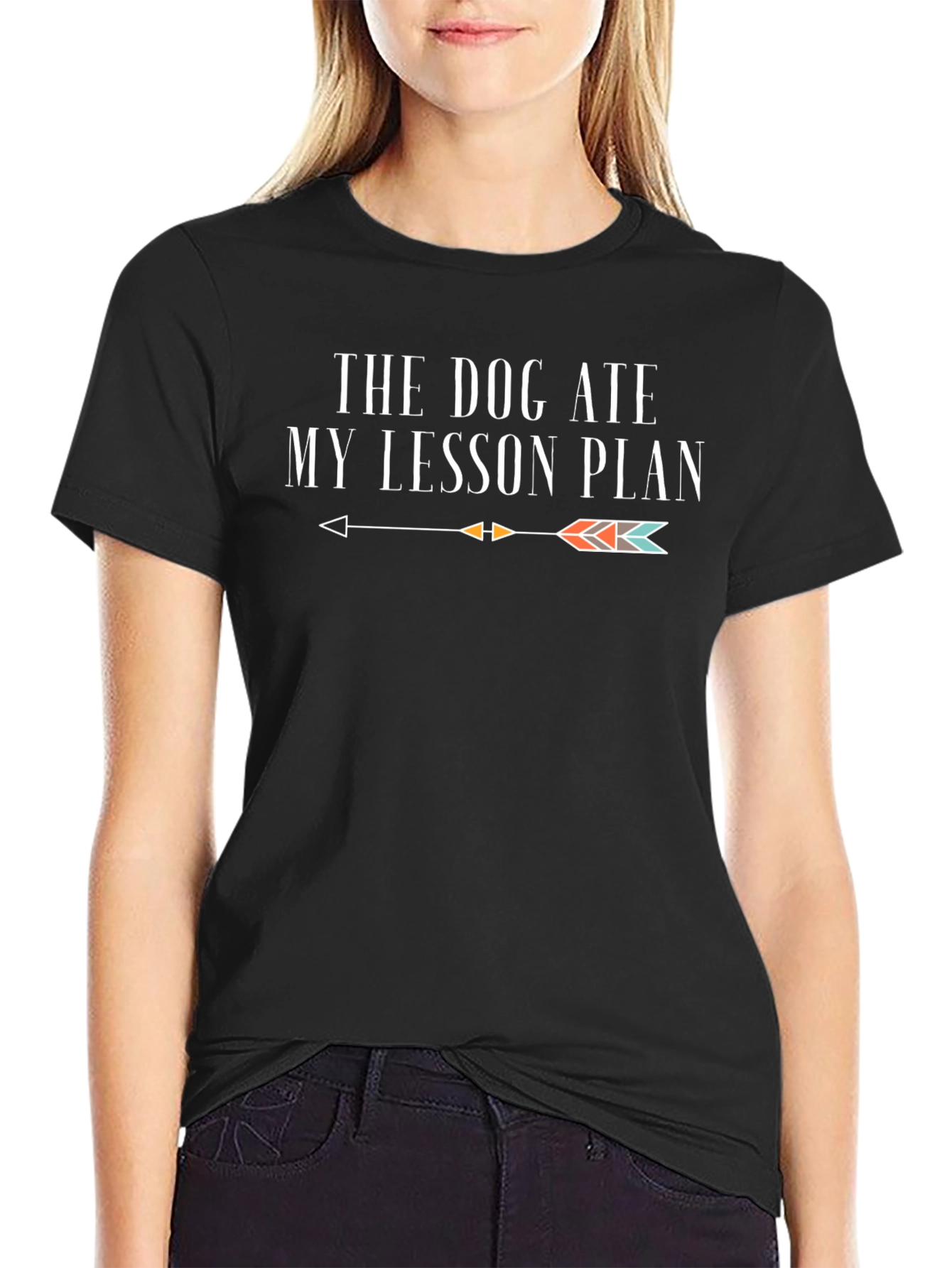 Funny Teacher T-Shirt - Dog Ate My Lesson Plan