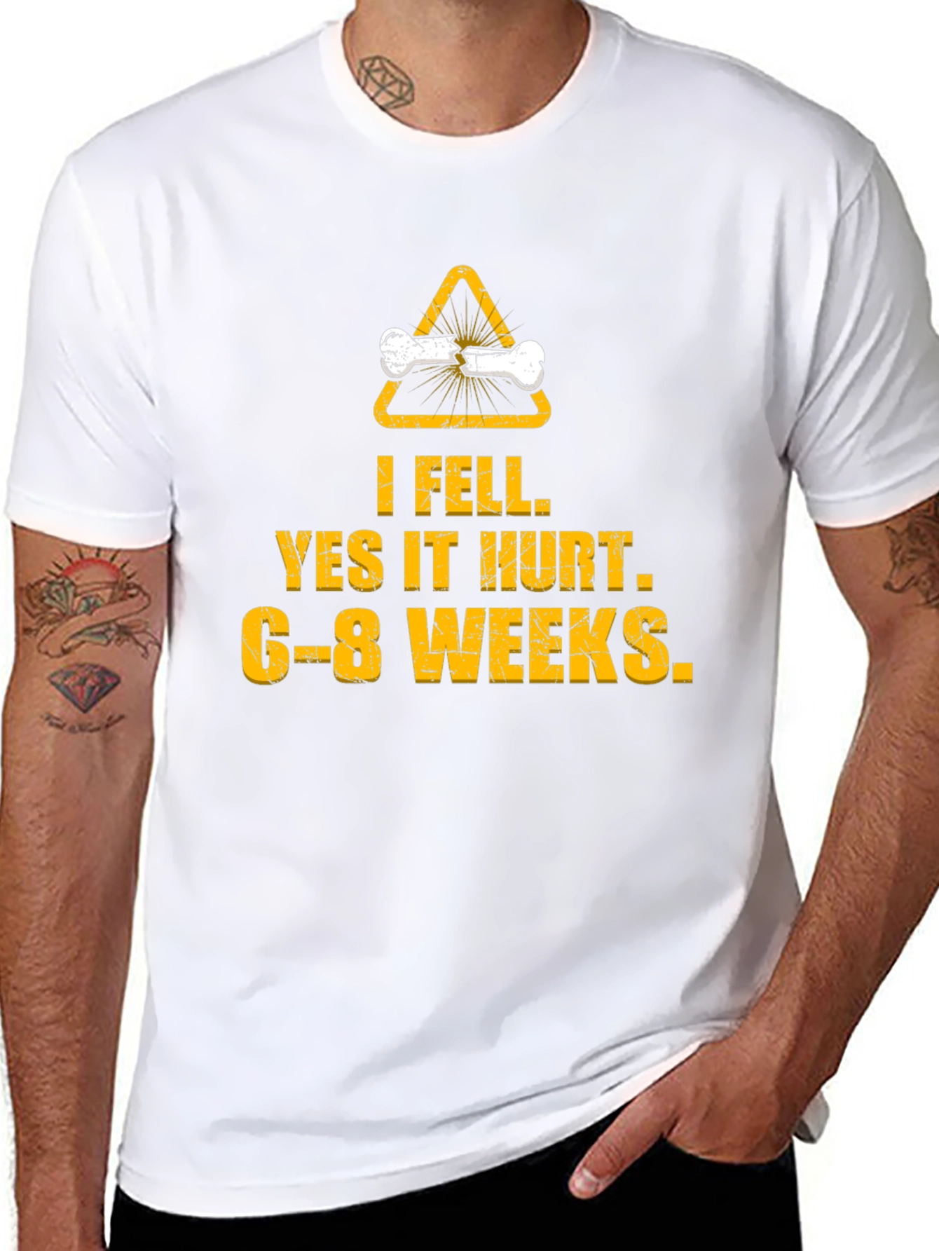 I Fell Yes It Hurt Broken Bone T-Shirt