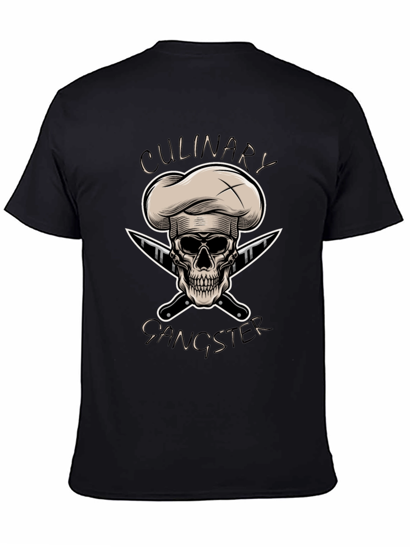 Culinary Gangster T-Shirt - Chef Skull Design