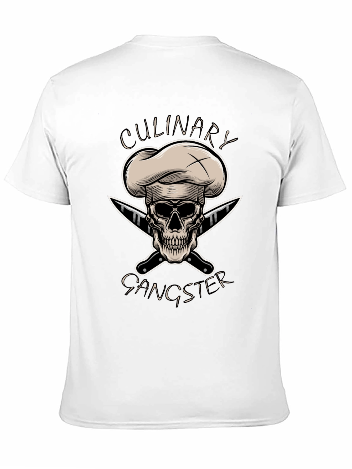 Culinary Gangster T-Shirt - Chef Skull Design