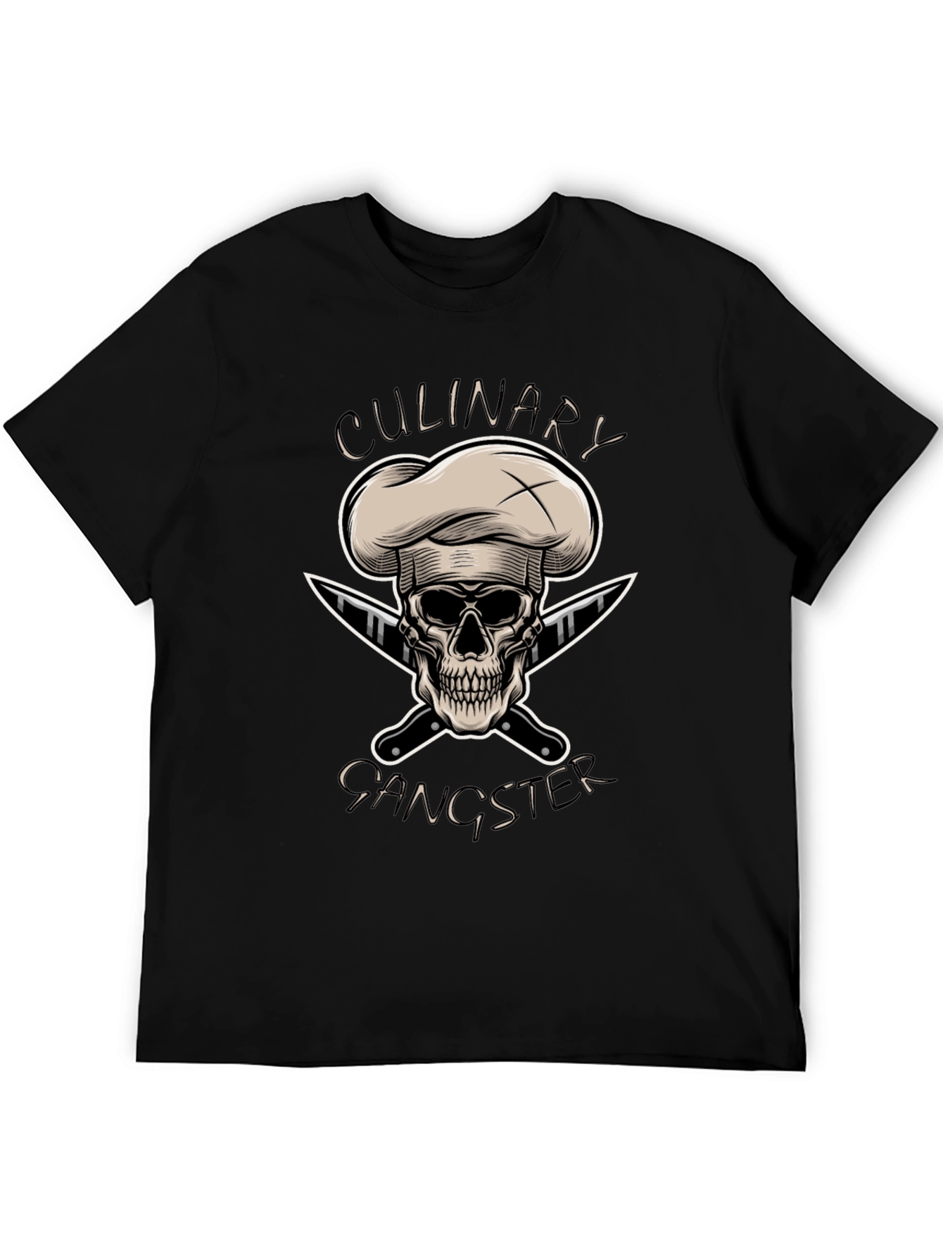Culinary Gangster T-Shirt - Chef Skull Design