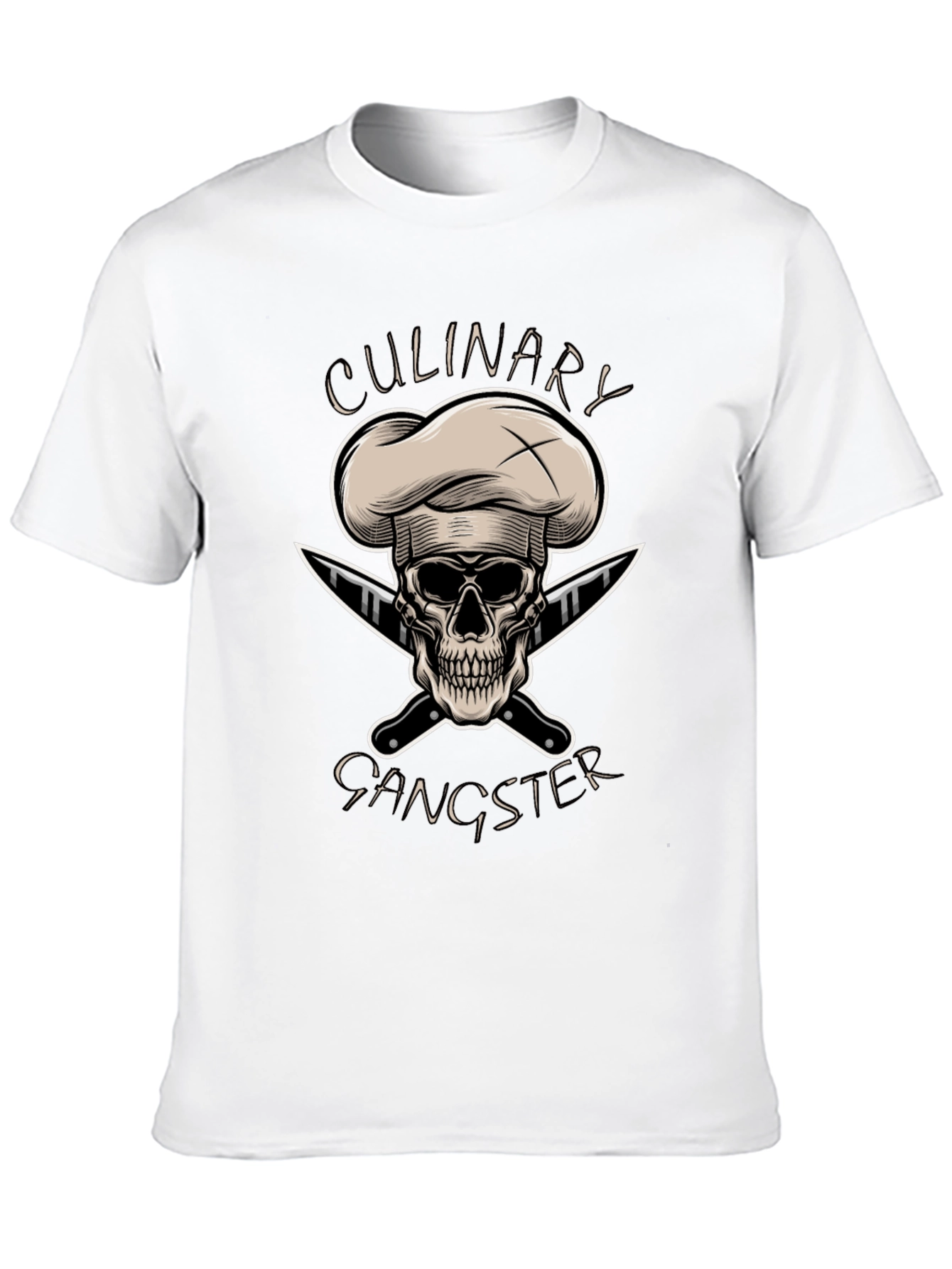 Culinary Gangster T-Shirt - Chef Skull Design