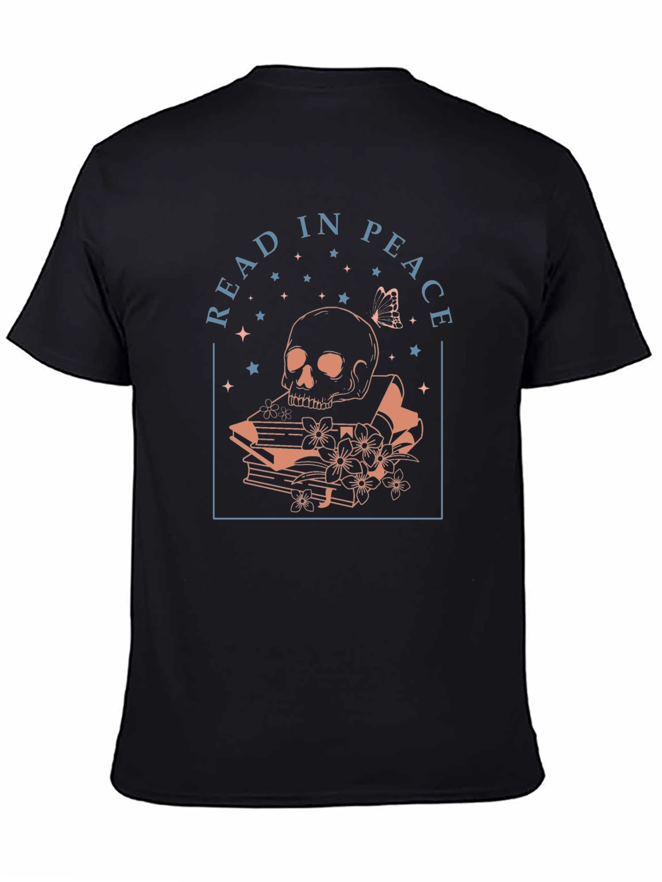 Read in Peace Graphic Tee - Skull & Books