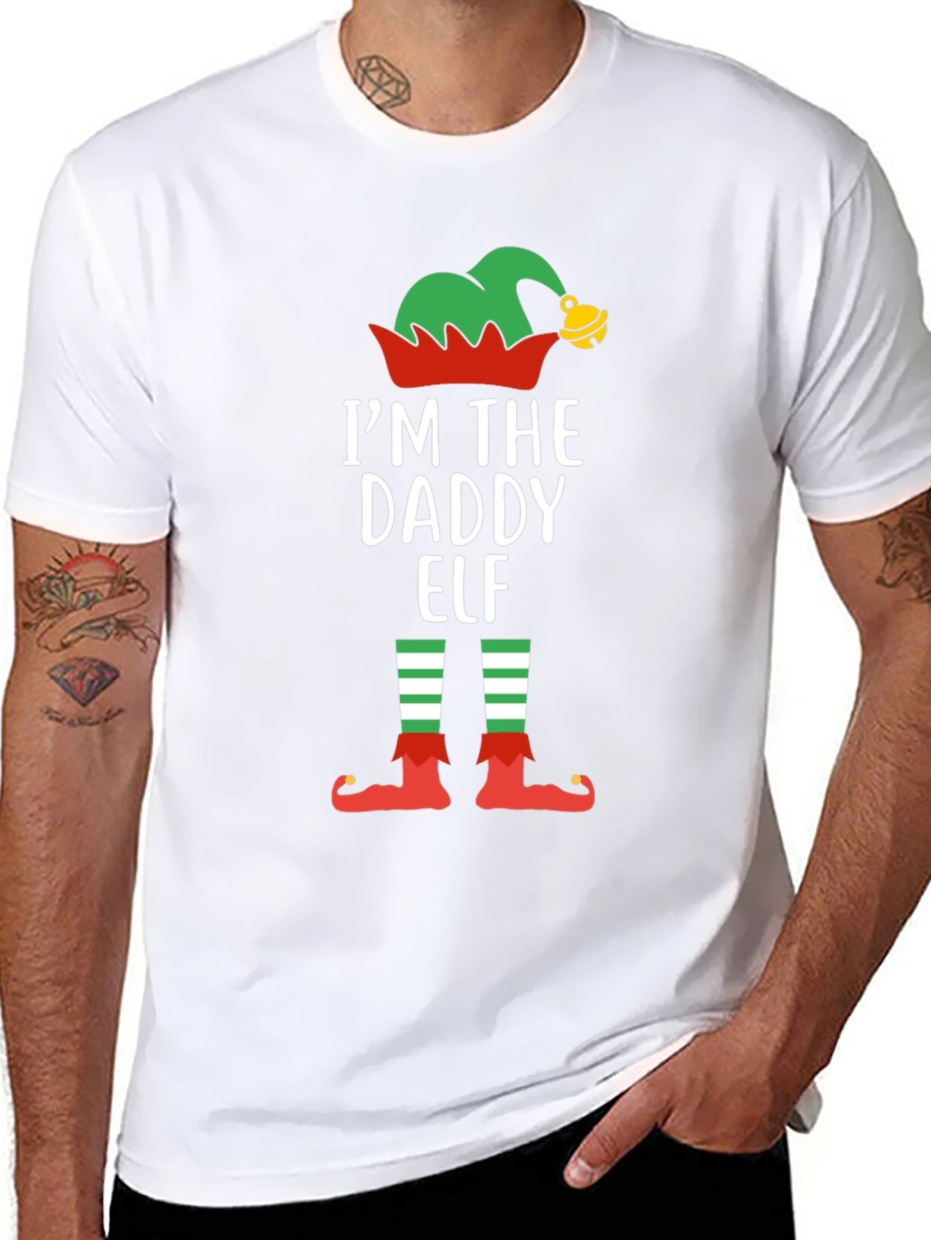 Daddy Elf T-Shirt - Holiday Festive Top