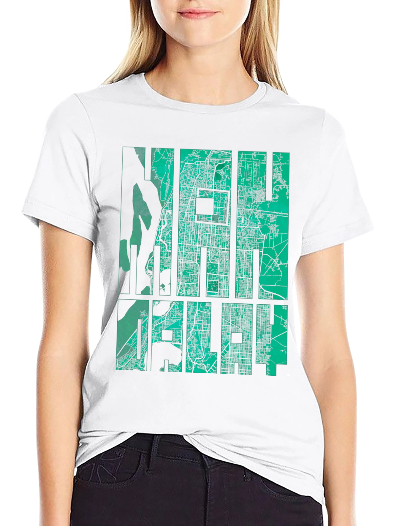 New Delhi Map Graphic Tee - India Travel Souvenir
