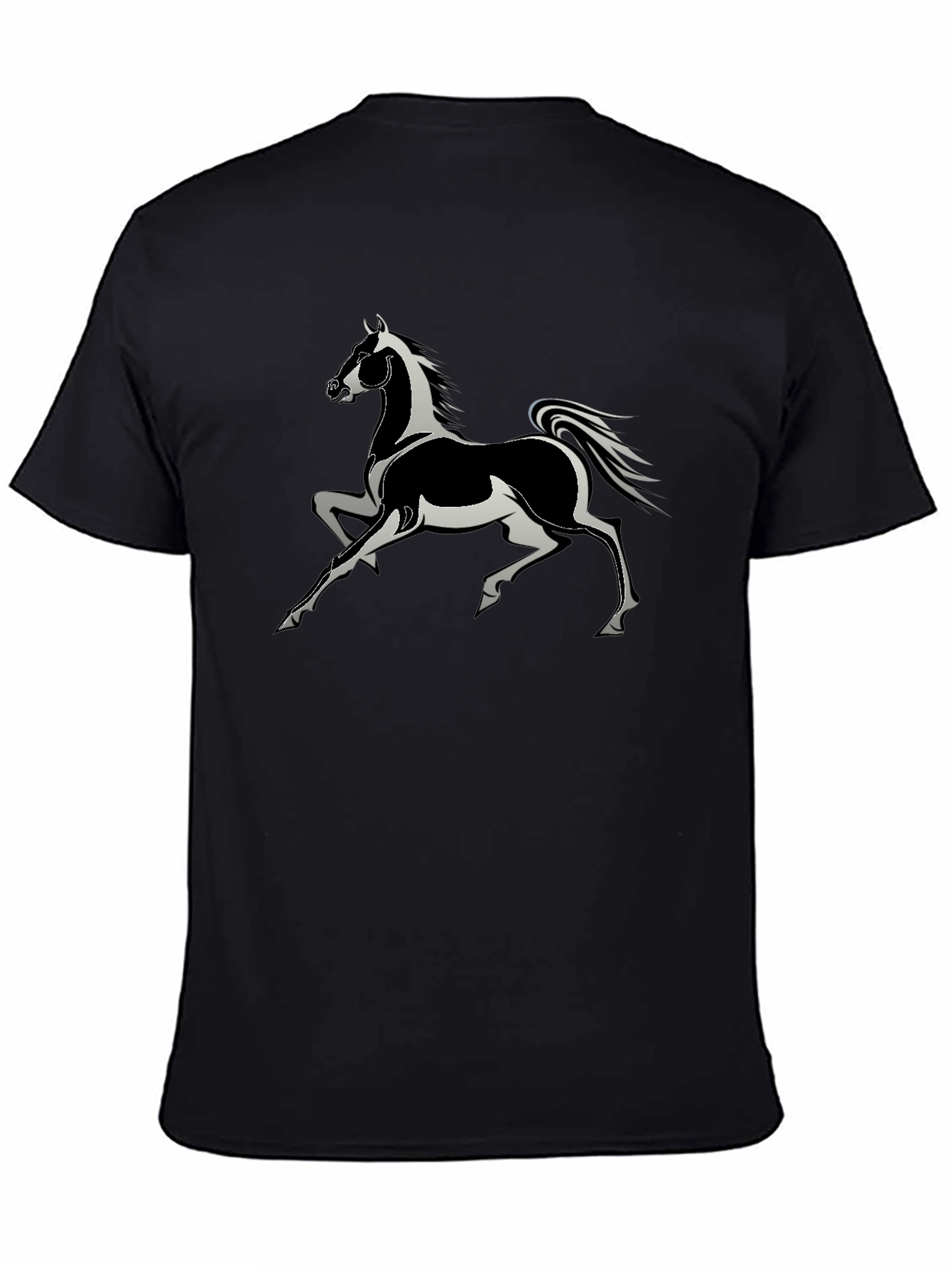 Horse Graphic Tee - Stylish Black T-Shirt