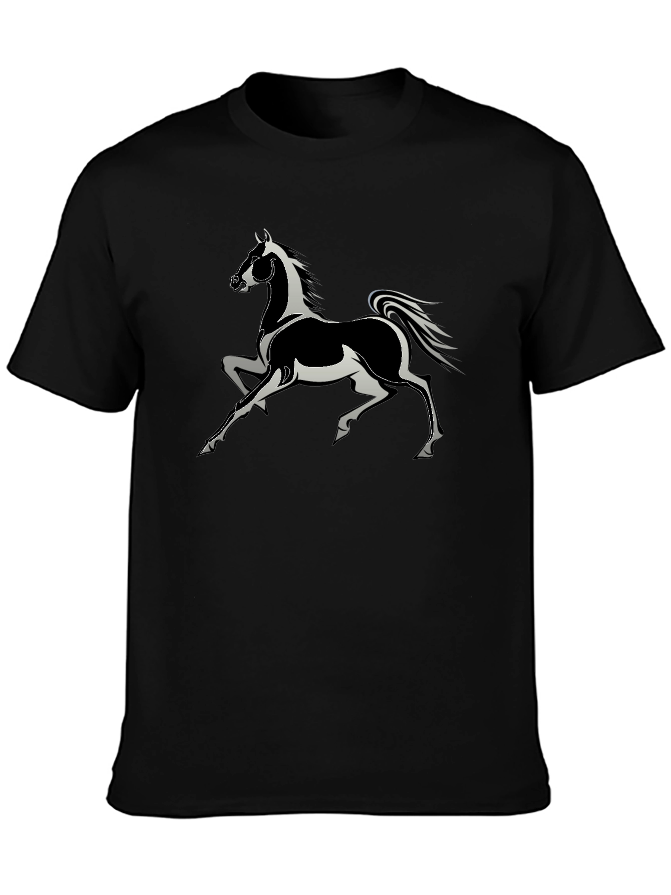 Horse Graphic Tee - Stylish Black T-Shirt