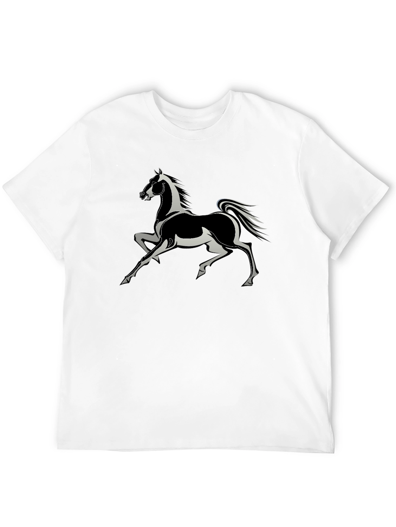 Horse Graphic Tee - Stylish Black T-Shirt