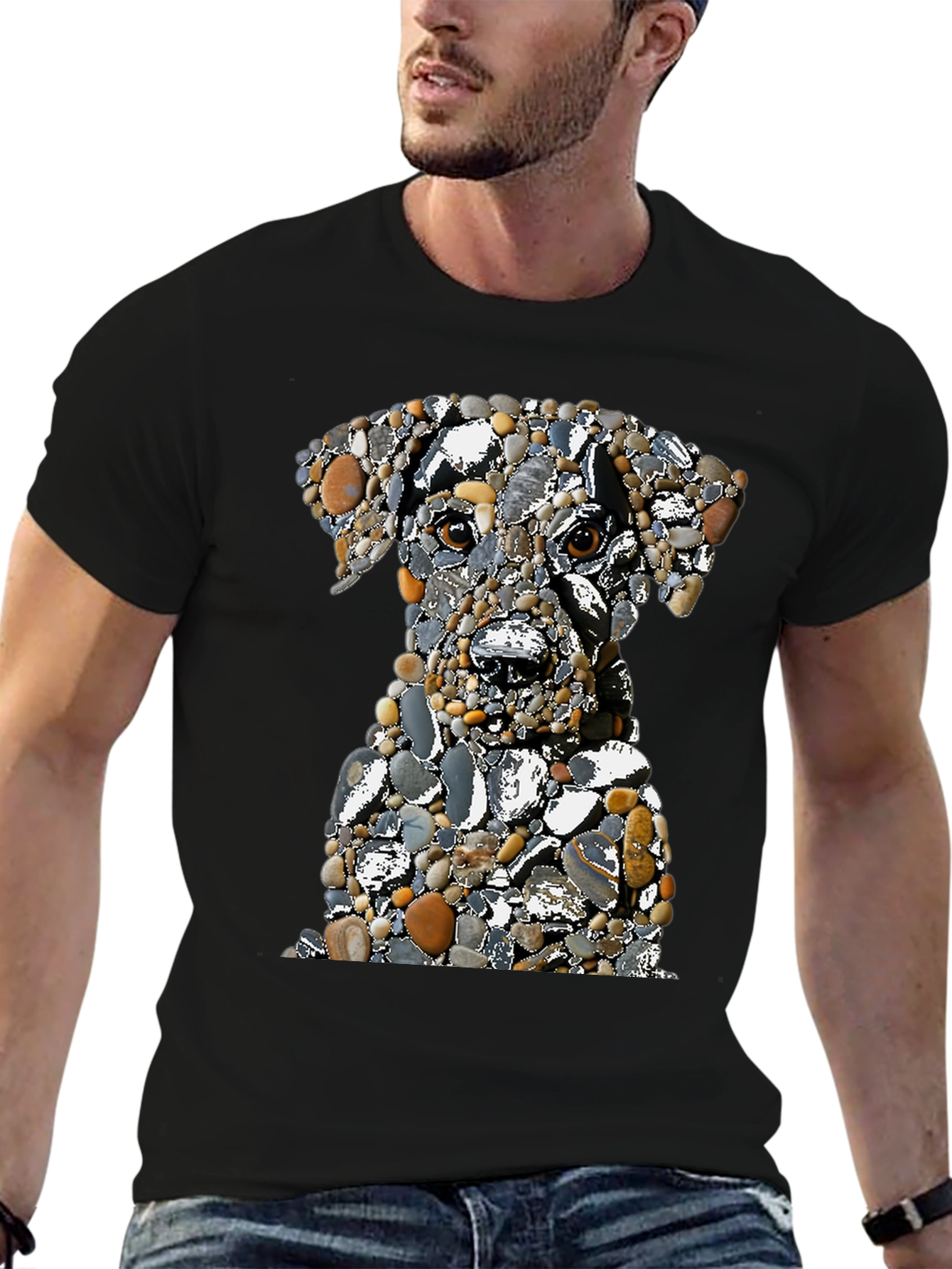 Stone Dog Graphic Tee - Unique Pet Lover Gift