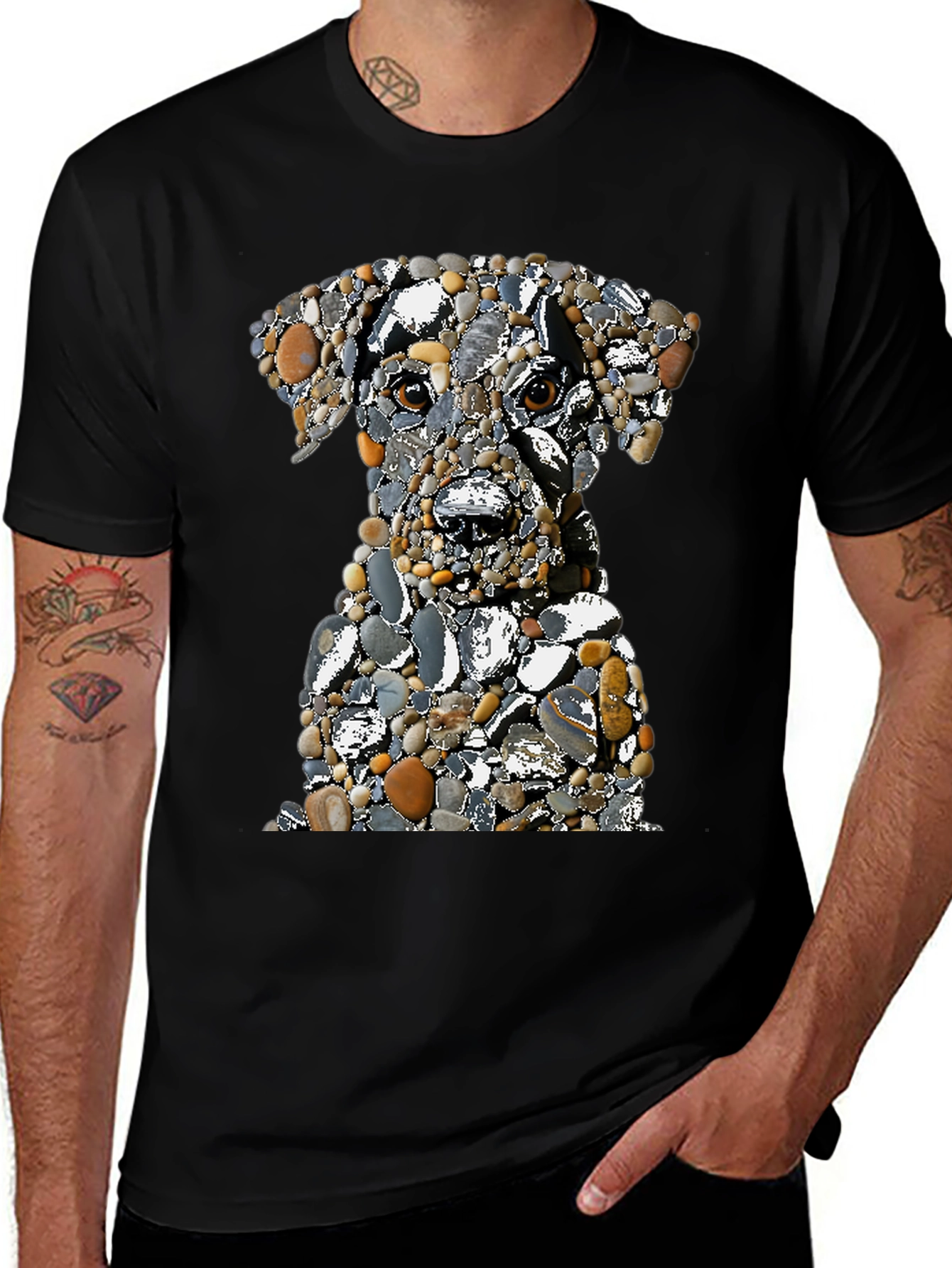 Stone Dog Graphic Tee - Unique Pet Lover Gift