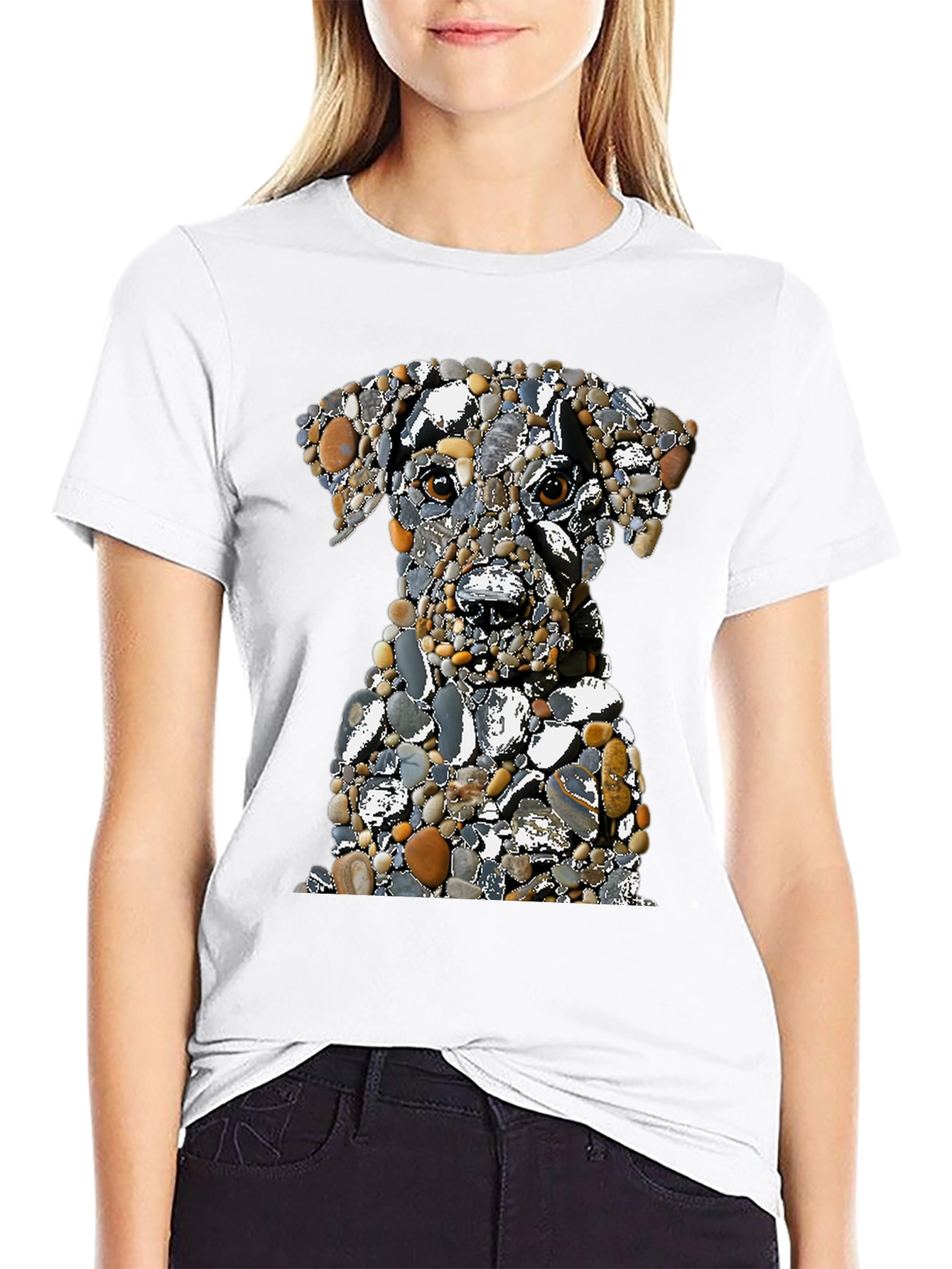 Stone Dog Graphic Tee - Unique Pet Lover Gift