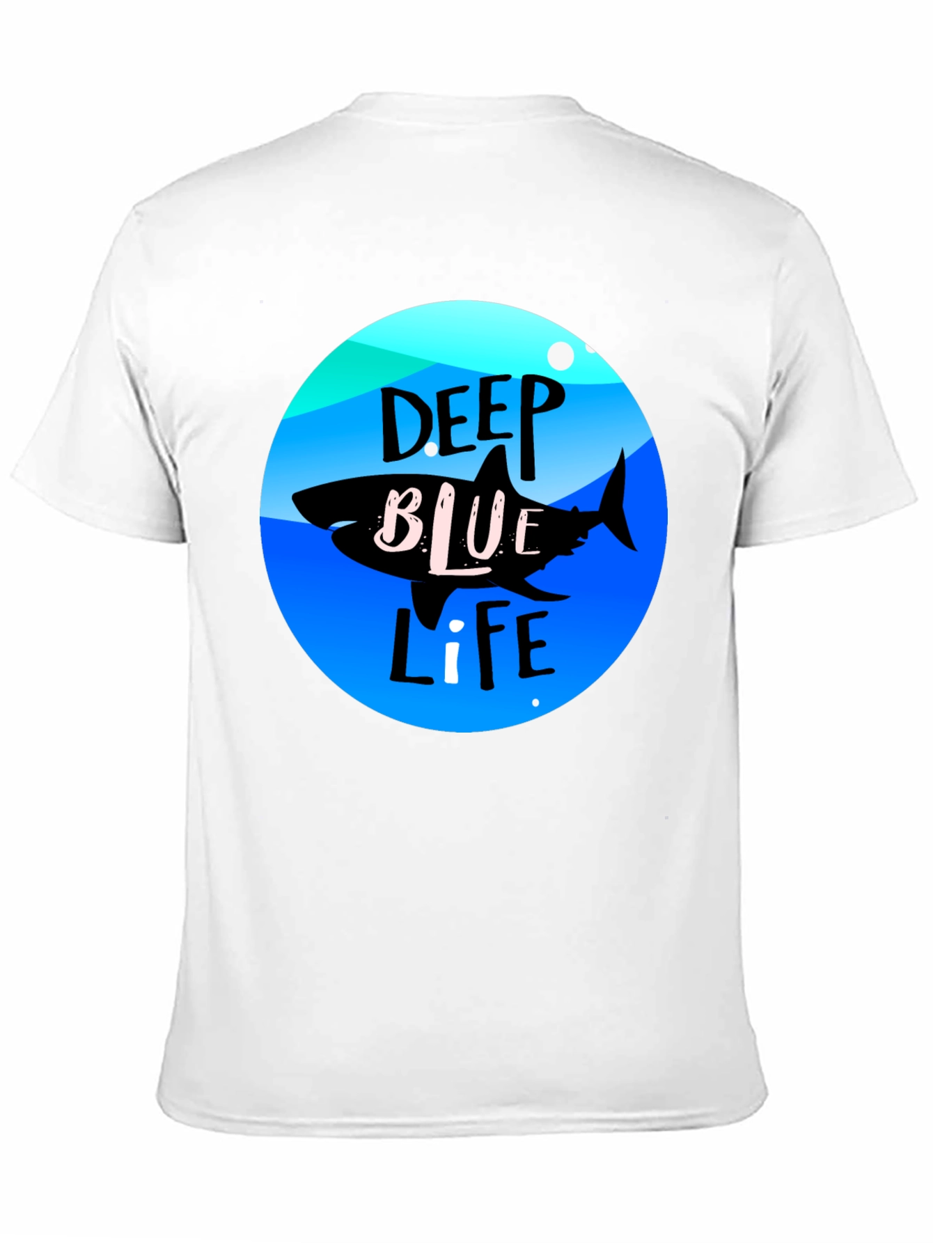 Deep Blue Life Shark Graphic Tee - Black