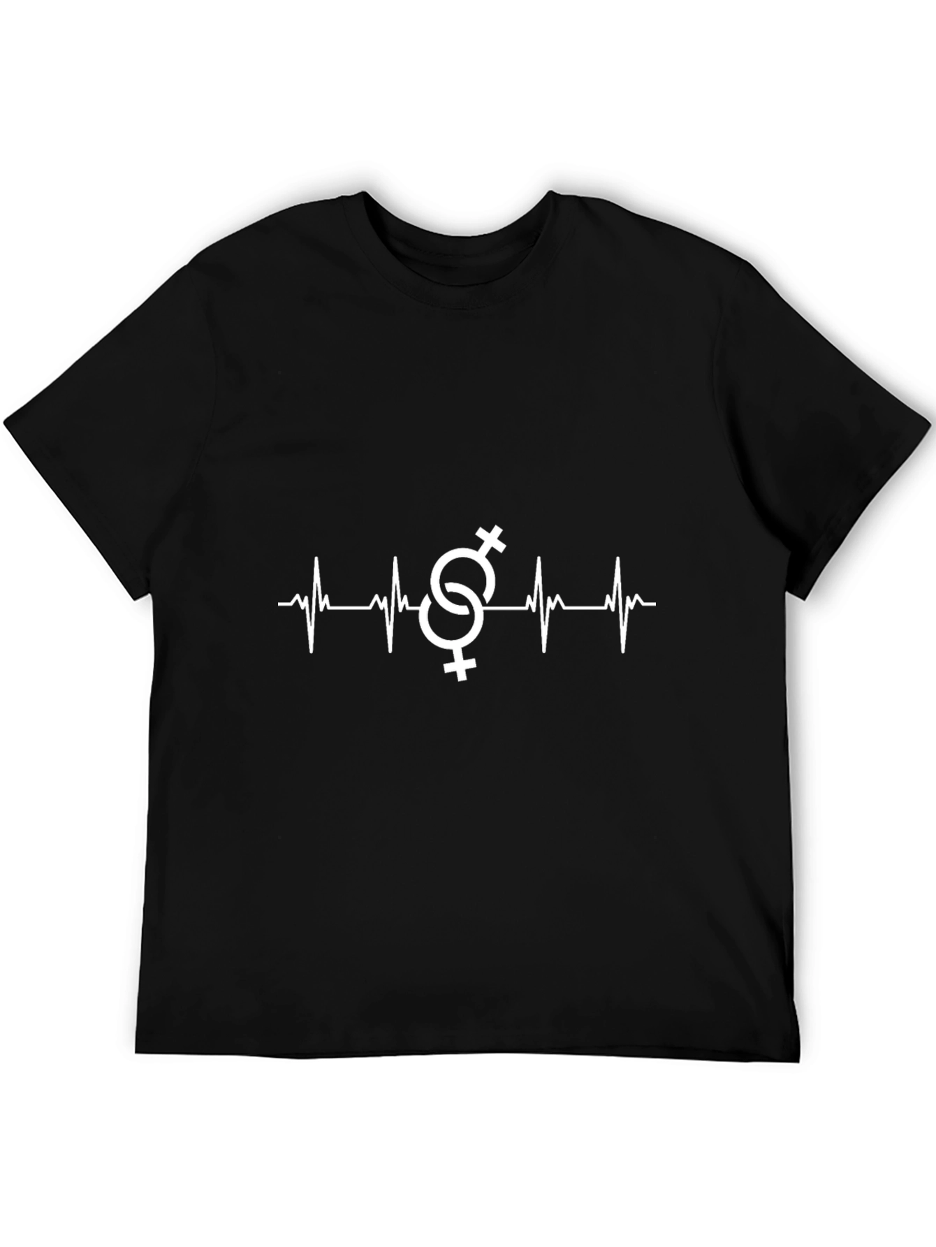 Lesbian Heartbeat T-Shirt - Black