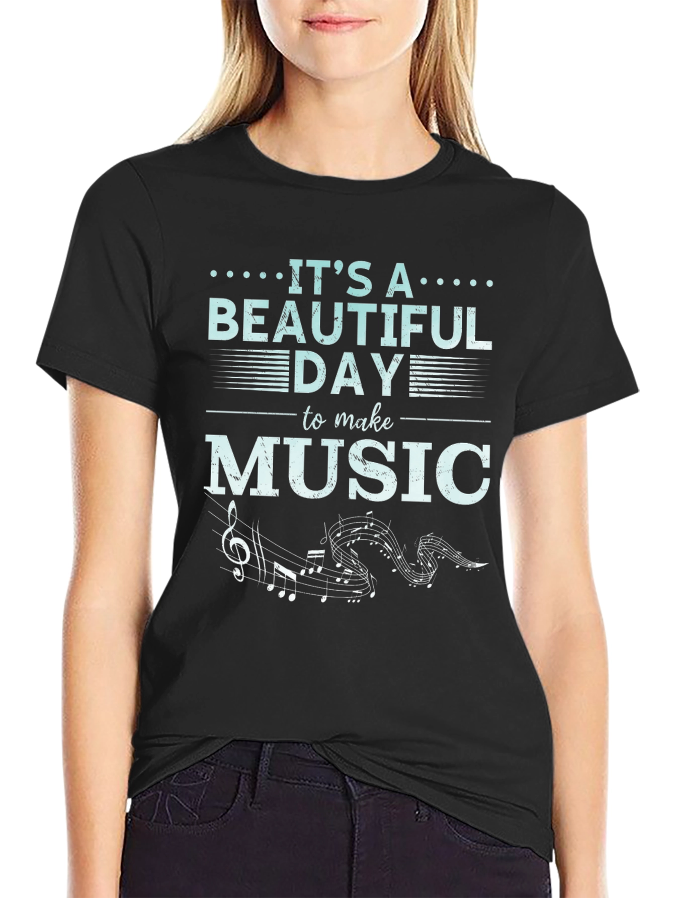 Its a Beautiful Day for Music Graphic Tee