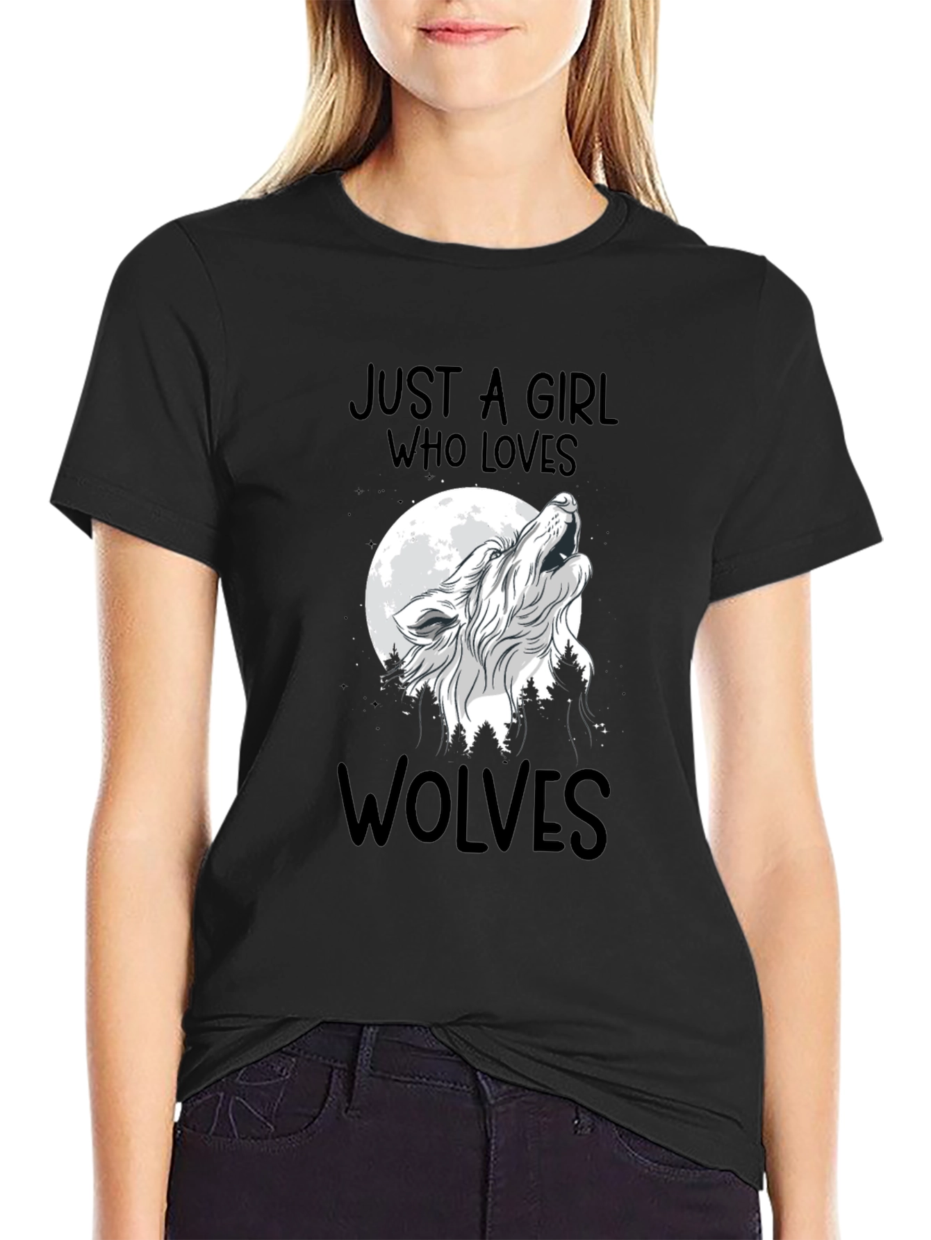 Just A Girl Who Loves Wolves T-Shirt